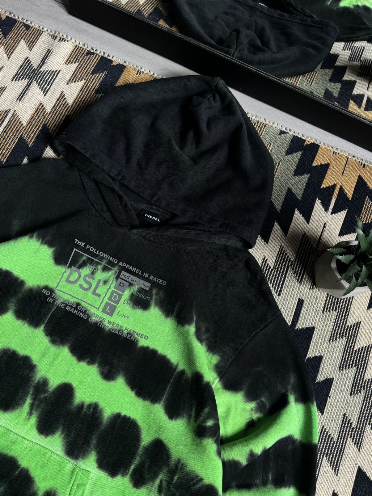 Diesel Diesel Teen Reflective Print Tie-Dye Hoodie Size US S / EU 44-46 / 1 - 5 Thumbnail