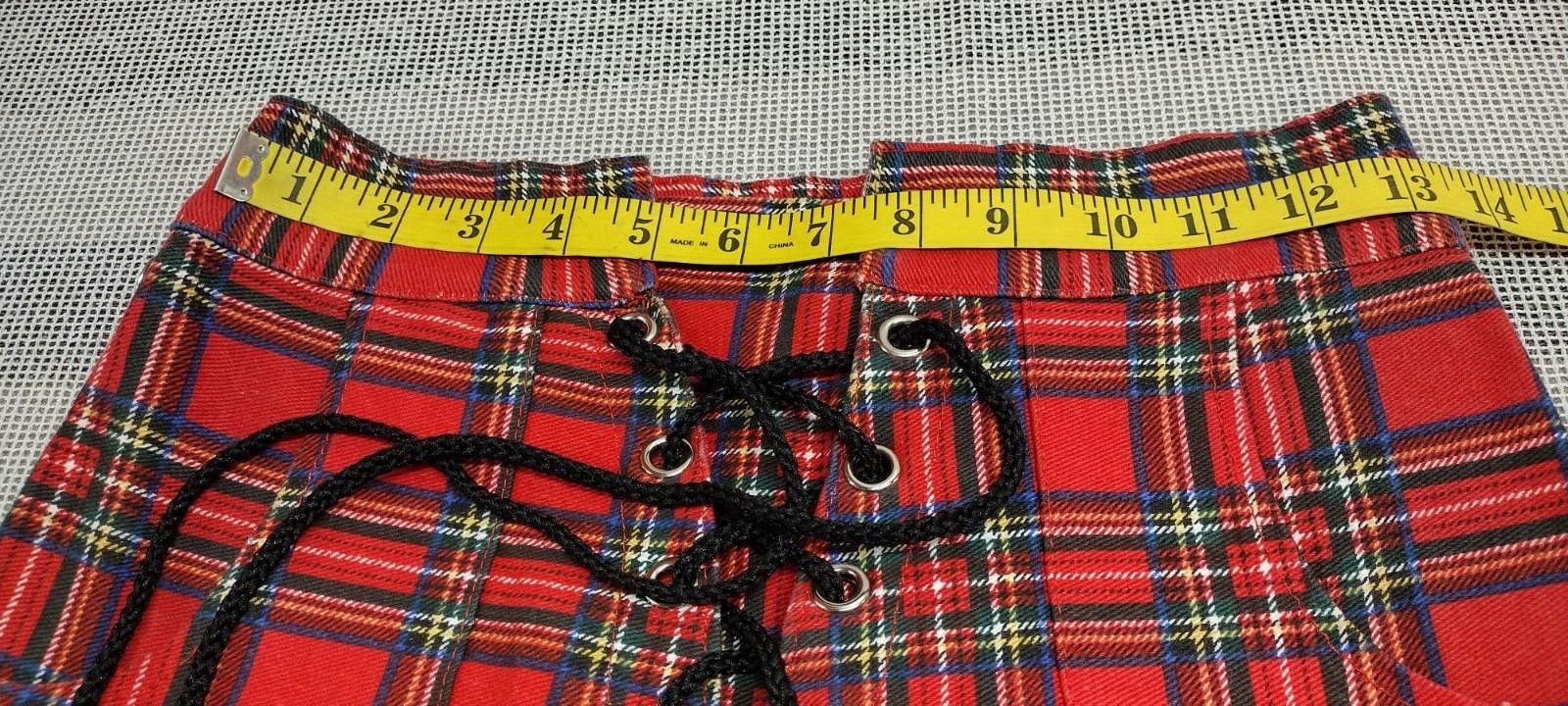 Lip Service LIP SERVICE Zipper Rare Punk Plaid Pants Bondage BELTS xs 0 Size 26" / US 2 / IT 38 - 9 Thumbnail