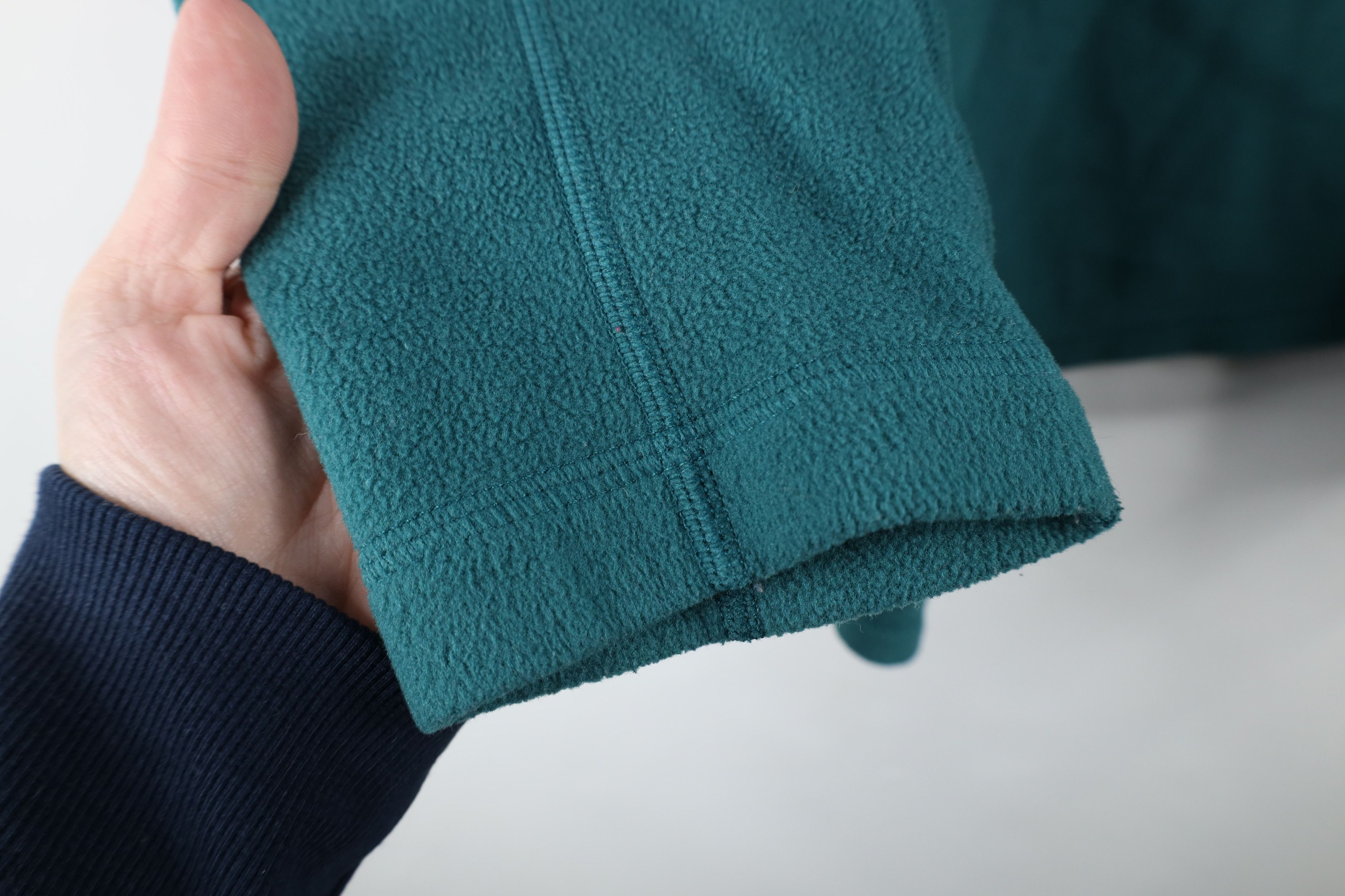 Patagonia × Vintage Patagonia Micro D 1/4 Zip Fleece Pullover Sweater Green Size L / US 10 / IT 46 - 7 Thumbnail