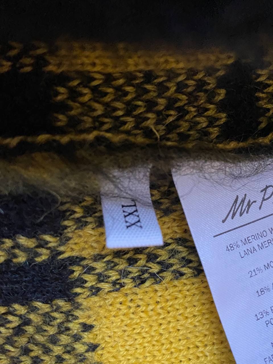Mr P. Checked Knitted Sweater Size US XXL / EU 58 / 5 - 6 Thumbnail