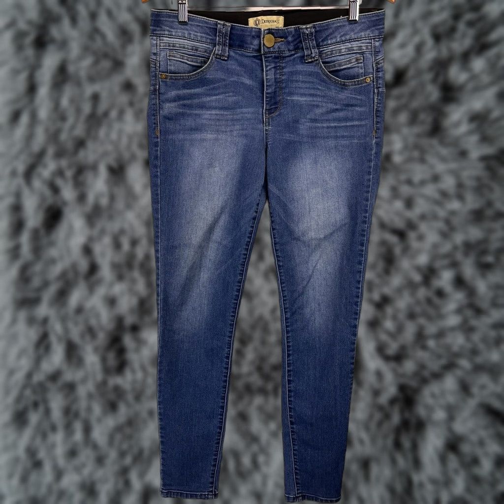 Vintage Democracy Jeans Women 10 Skinny Mid Rise Blue Denim Pants Stretch Slim Classic Size 32" / US 10 / IT 46 - 1 Thumbnail