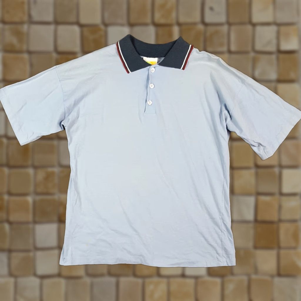 Vintage Vintage 90s Surf Preppy Polo Shirt Men's Small Short Sleeve Blue Cotton Casual Skater Grunge Size US S / EU 44-46 / 1 - 1 Thumbnail