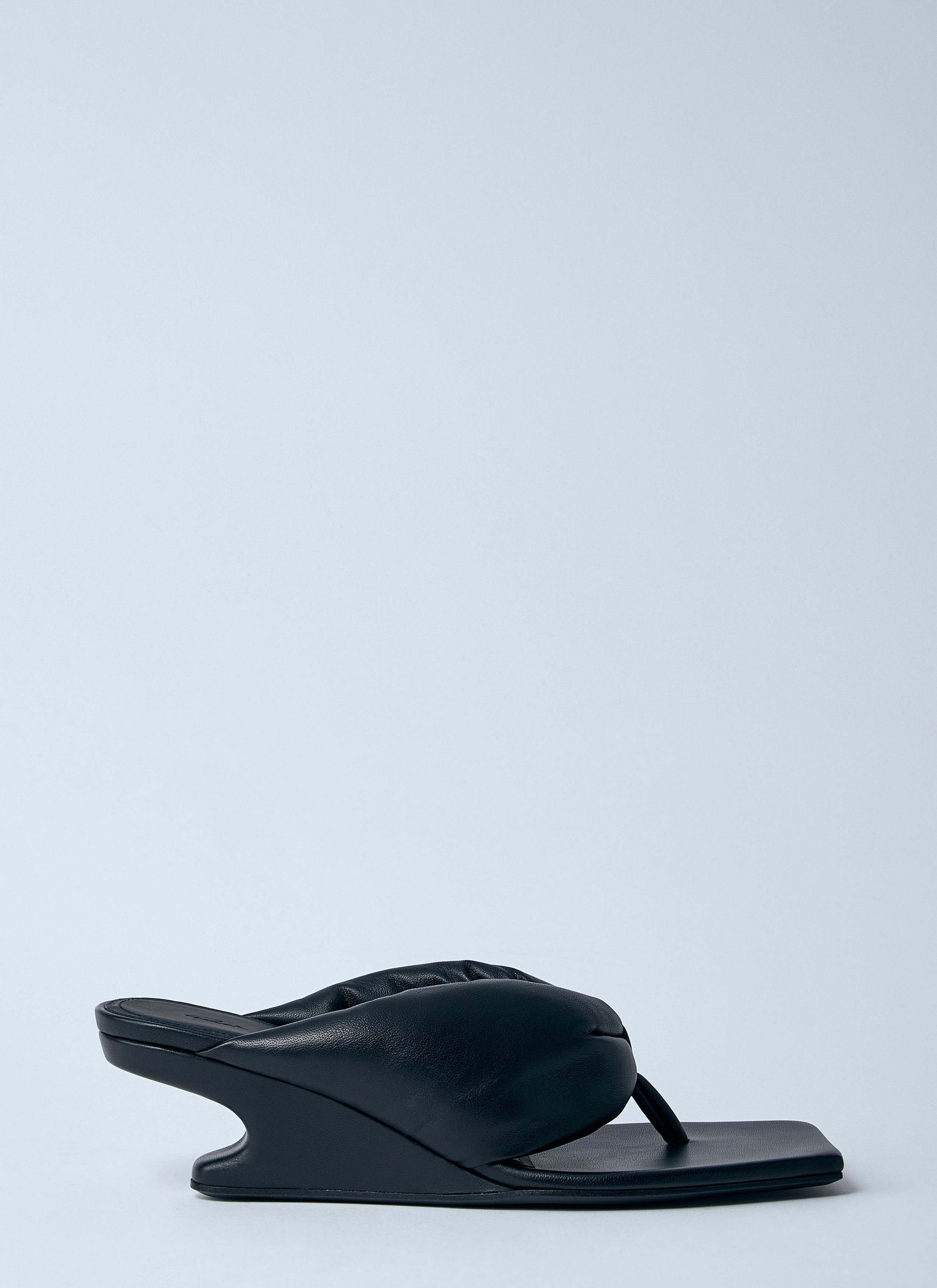 Rick Owens Leather Thong Wedge Sandals Size US 7 / IT 37 - 1 Thumbnail
