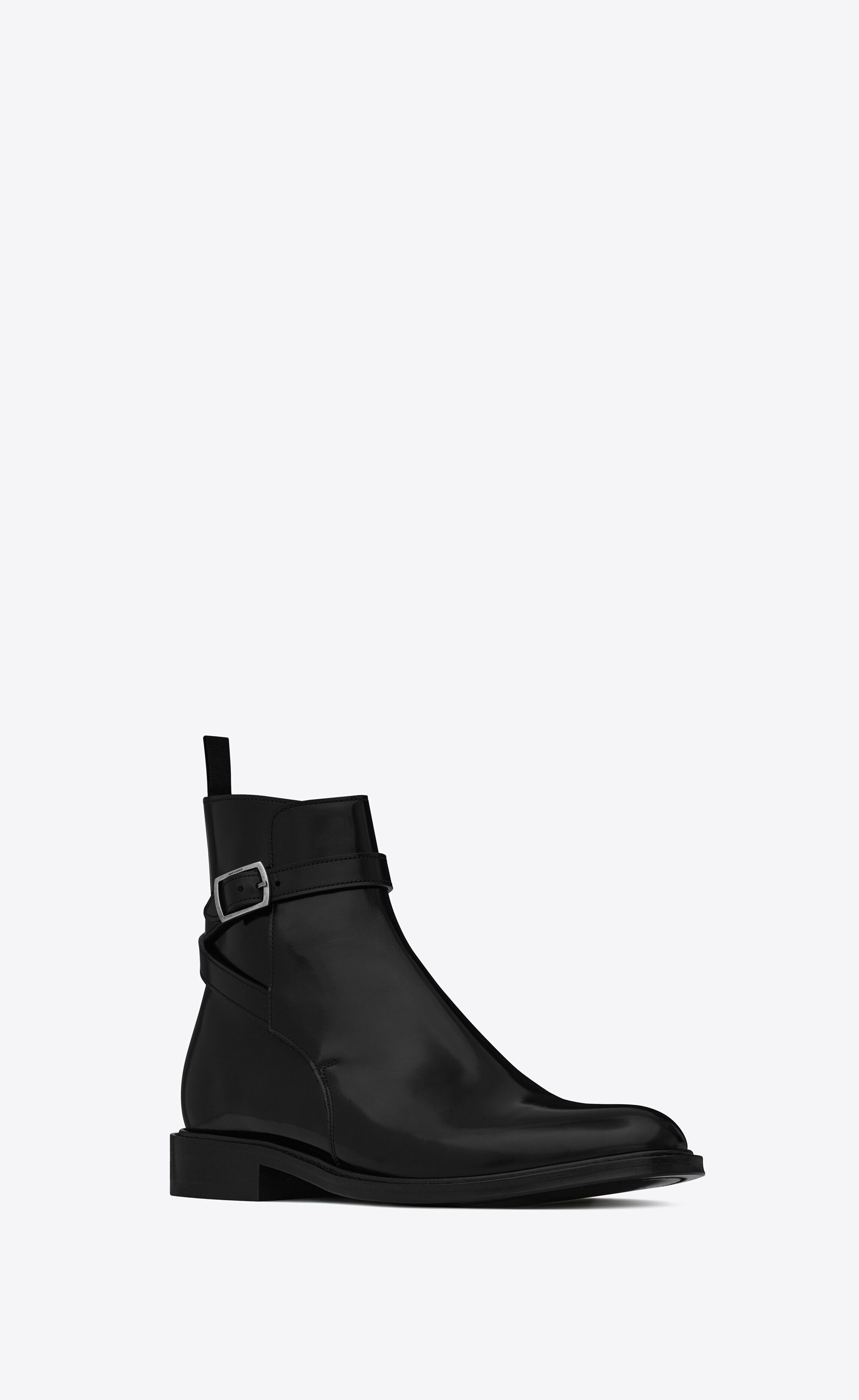 Saint Laurent Paris oc11z1125 Army Jodhpur Booties in Shiny Leather in Black Size US 9.5 / IT 39.5 - 3 Thumbnail