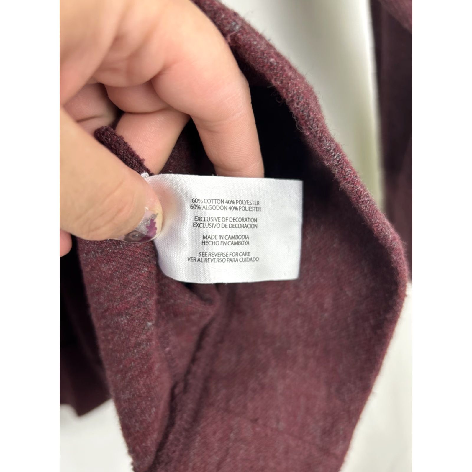 Banana Republic VINTAGE Banana Republic Mens XXL Maroon Thermal Long Sleeve T Shirt Cotton Blend Size US XXL / EU 58 / 5 - 7 Thumbnail