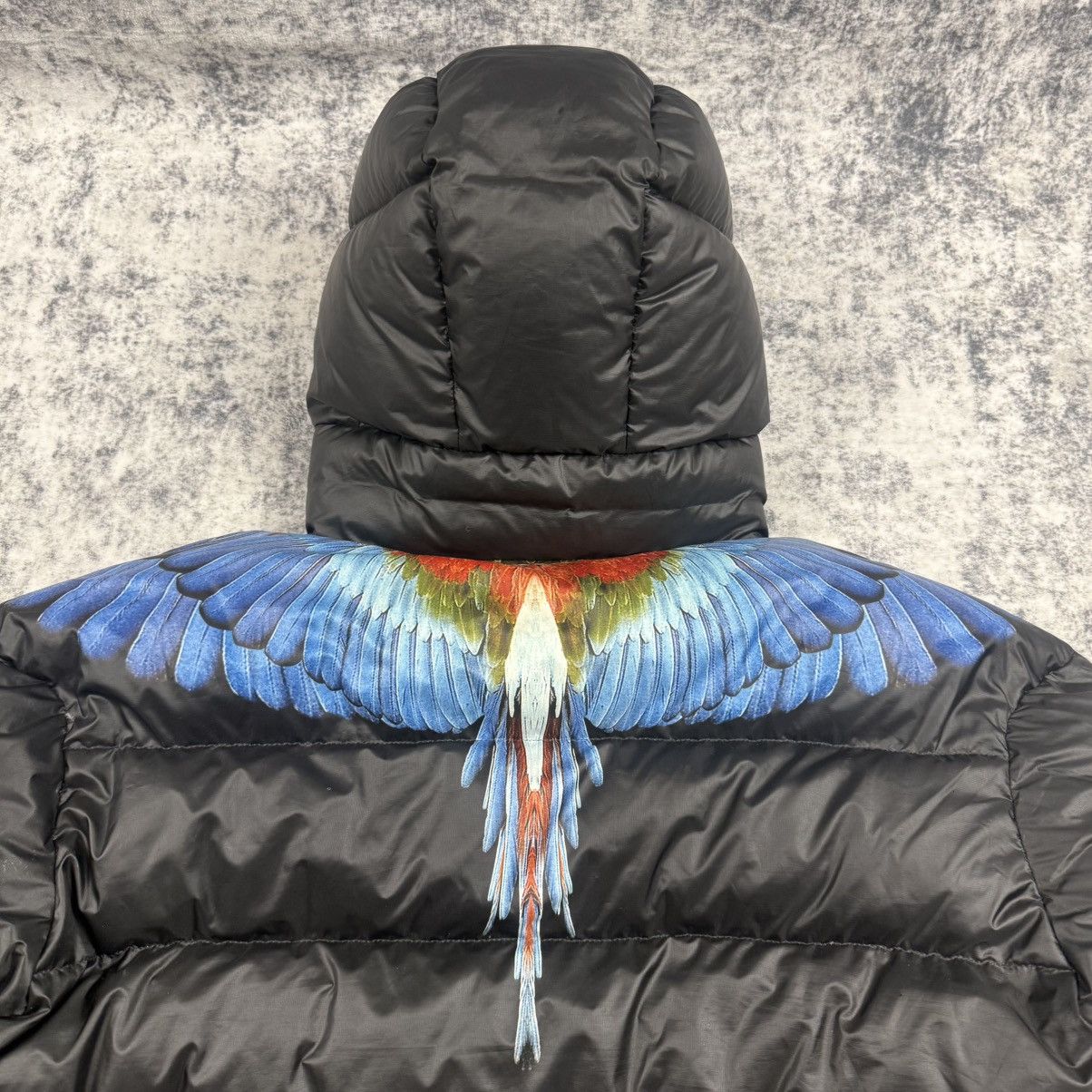 Marcelo Burlon Marcelo Burlon County of Milan Blue Wings Down Puffer Jacket Size US XL / EU 56 / 4 - 5 Thumbnail