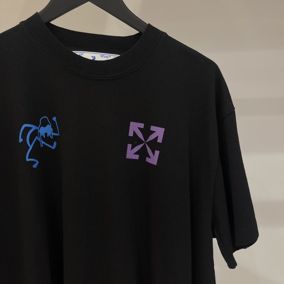 Off-White Off-White Blue 90's Liquid Oversized S/S Tee (SS22) Size US XS / EU 42 / 0 - 2 Thumbnail