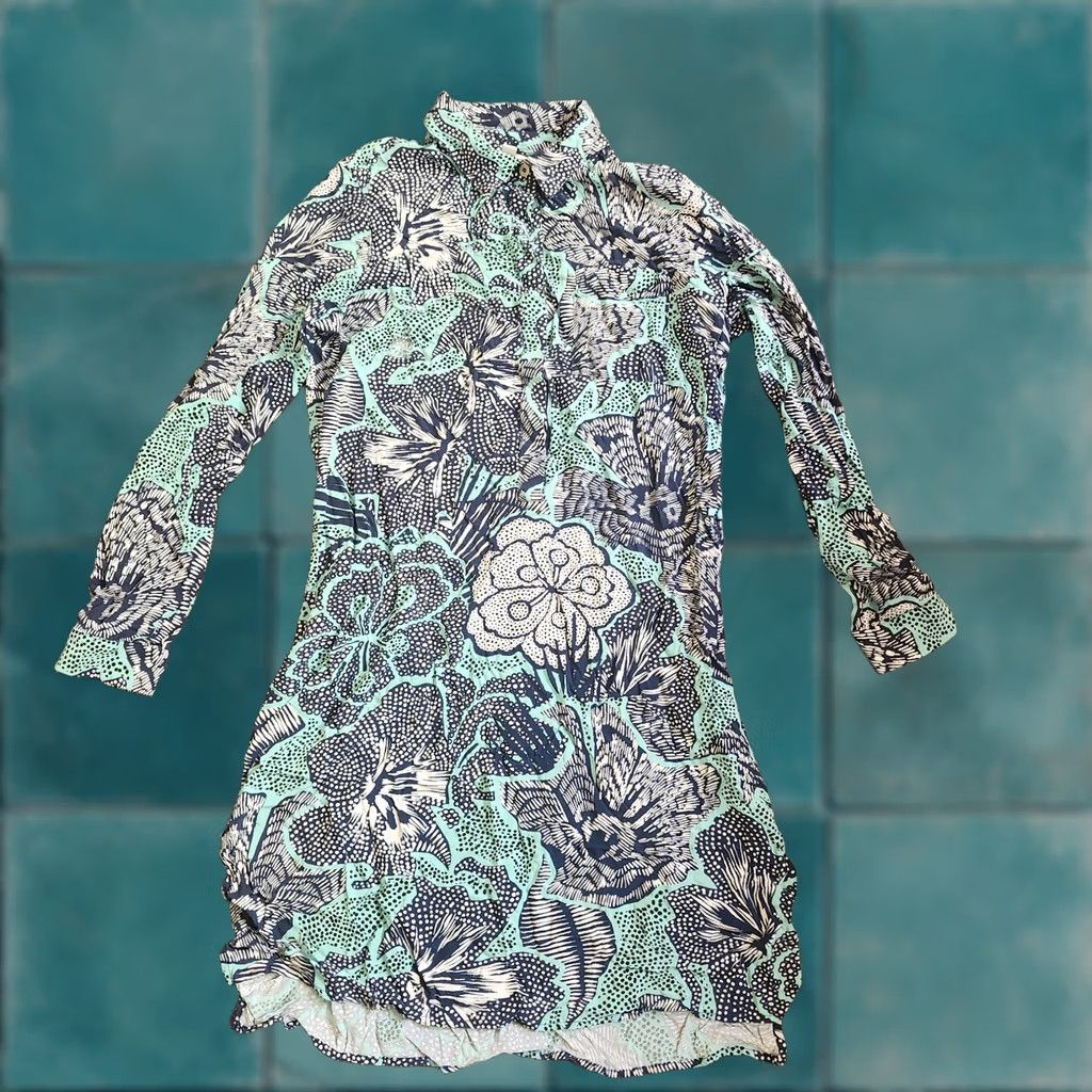 Esprit Esprit Dress Women's Button Long Sleeve Floral Multicolor M Regular Viscose Long Sleeve Shirt? Size M / US 6-8 / IT 42-44 - 1 Thumbnail