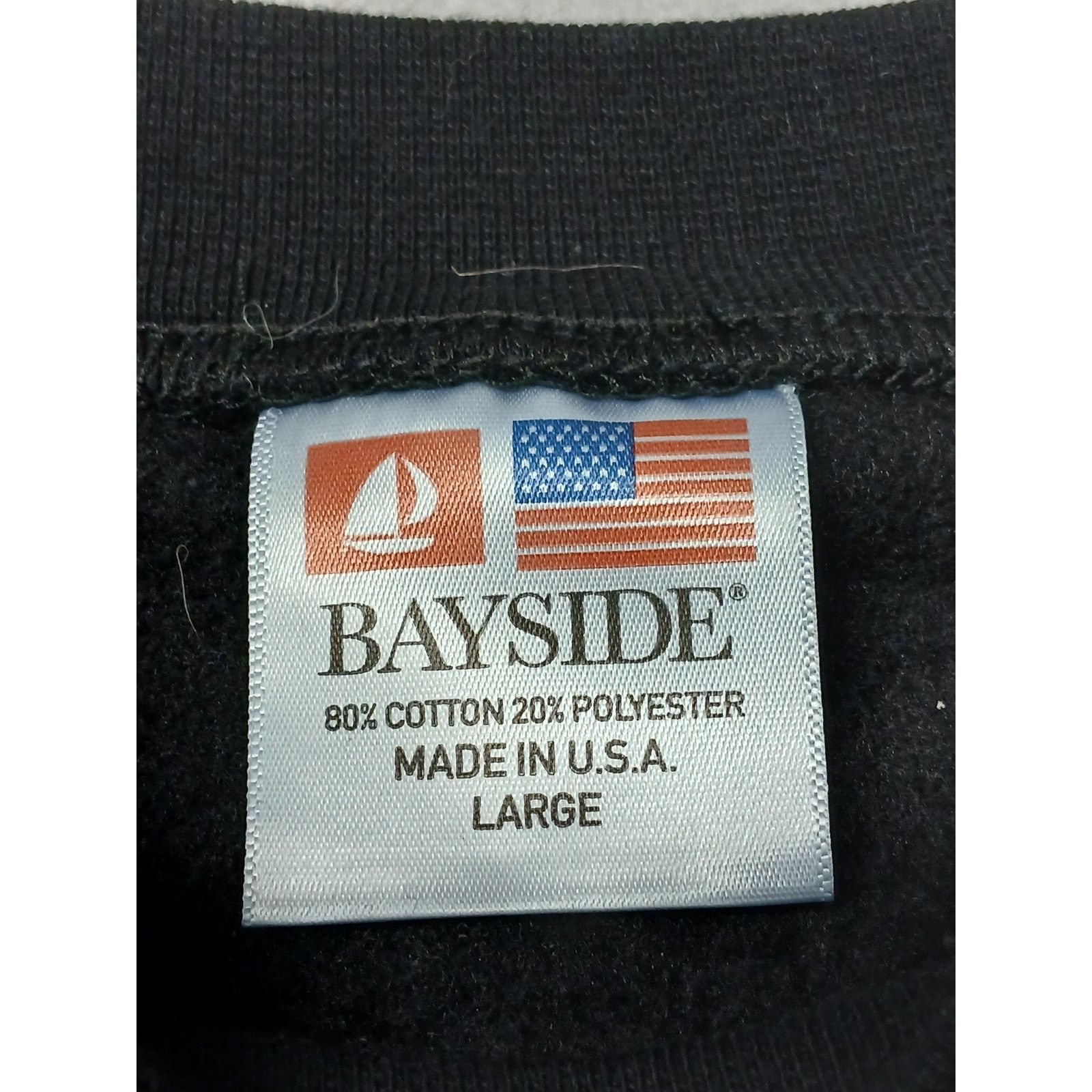 Other Bayside (Large) Adult's Black Crew Neck Pullover Sweatshirt Size US L / EU 52-54 / 3 - 8 Thumbnail