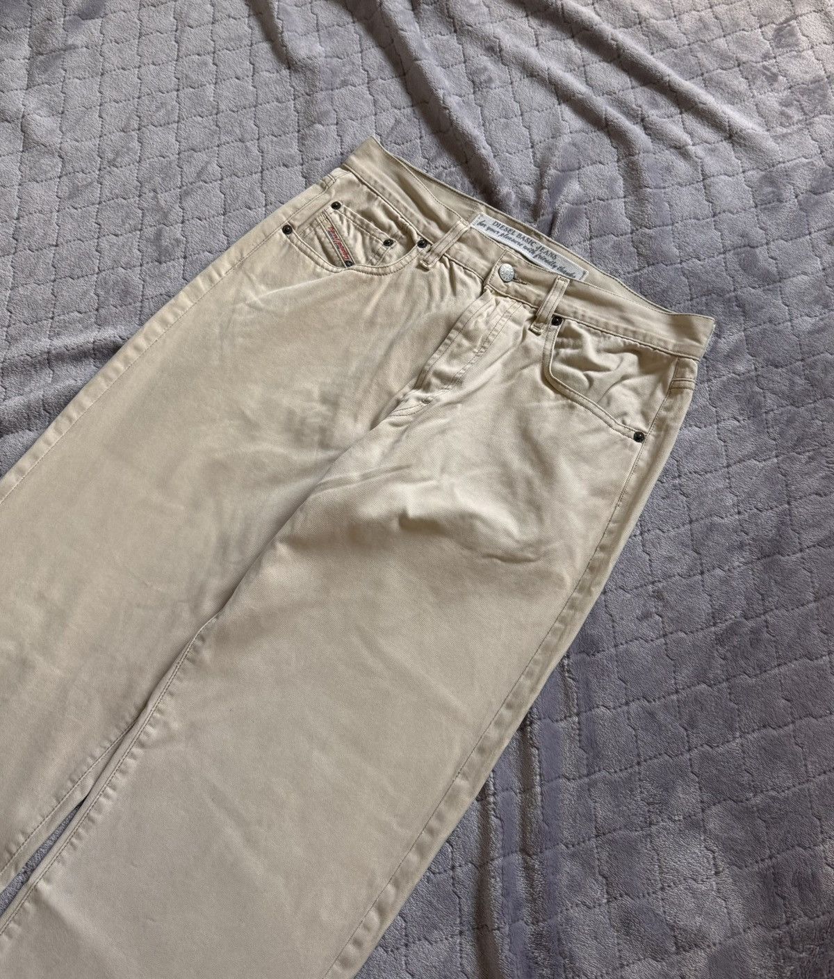 Diesel × Vintage Vintage Diesel Beige Denim Pants Avantgarde Size US 33 - 3 Thumbnail