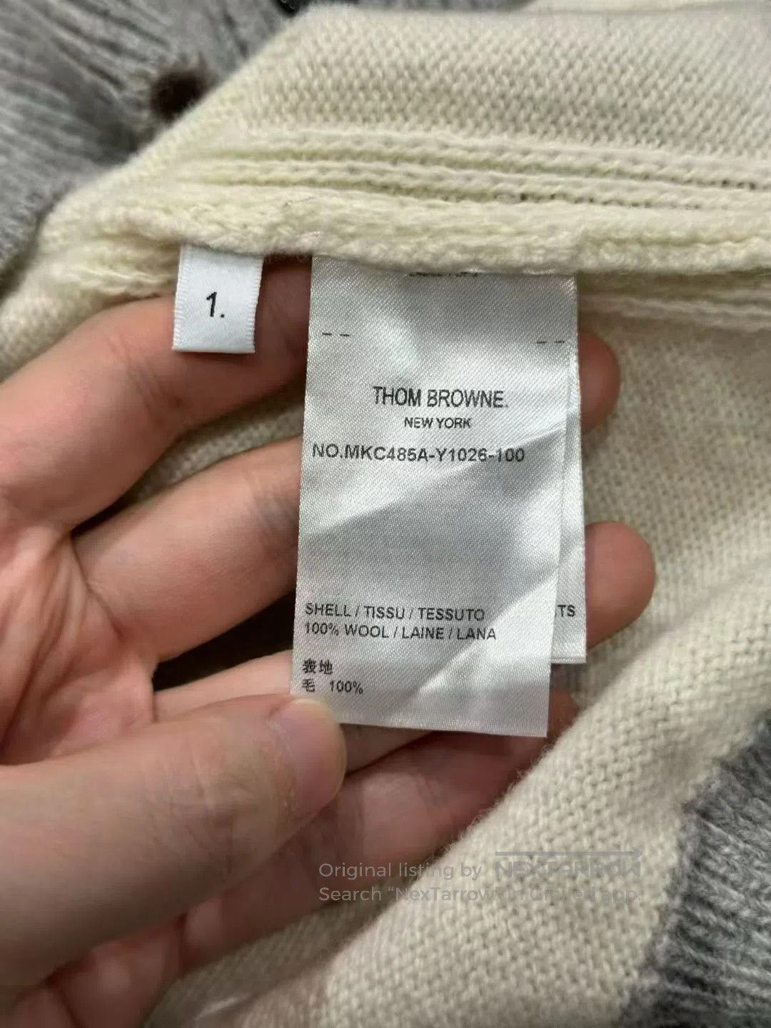 Thom Browne Thom Browne White wool cardigan| Size US S / EU 44-46 / 1 - 4 Thumbnail