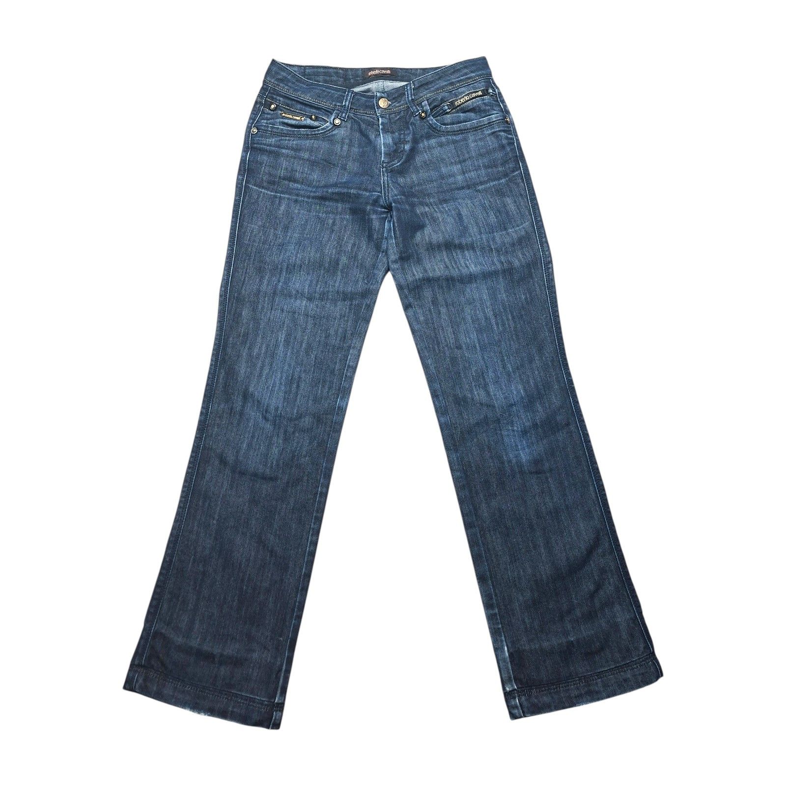 Roberto Cavalli Roberto Cavalli Archive Logo Jeans Y2K Mid Rise Staight Size 29" - 1 Thumbnail