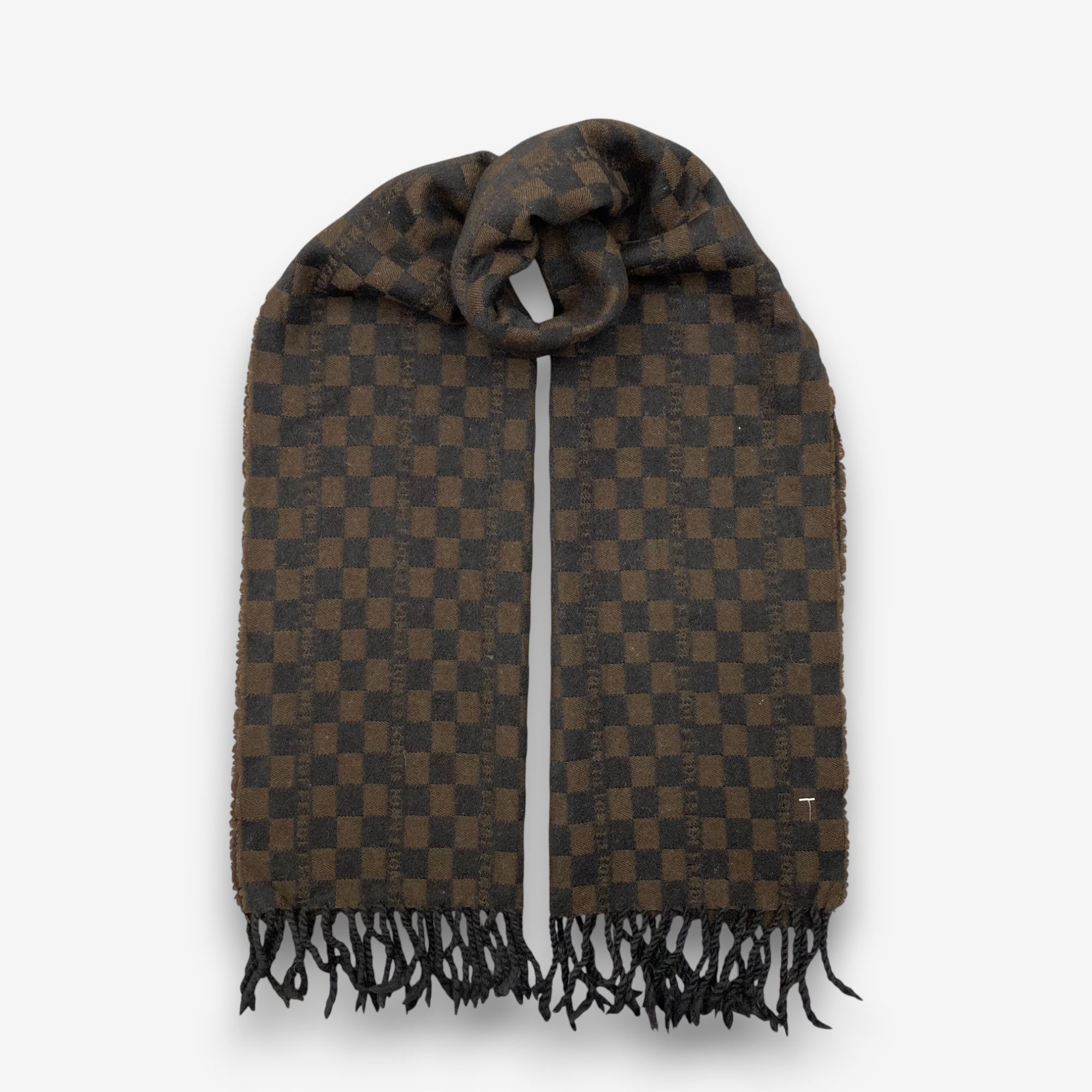 Fendi Vintage Fendi Scarf Muffler Wool FF Monogram Check Scarves Size ONE SIZE - 1 Thumbnail