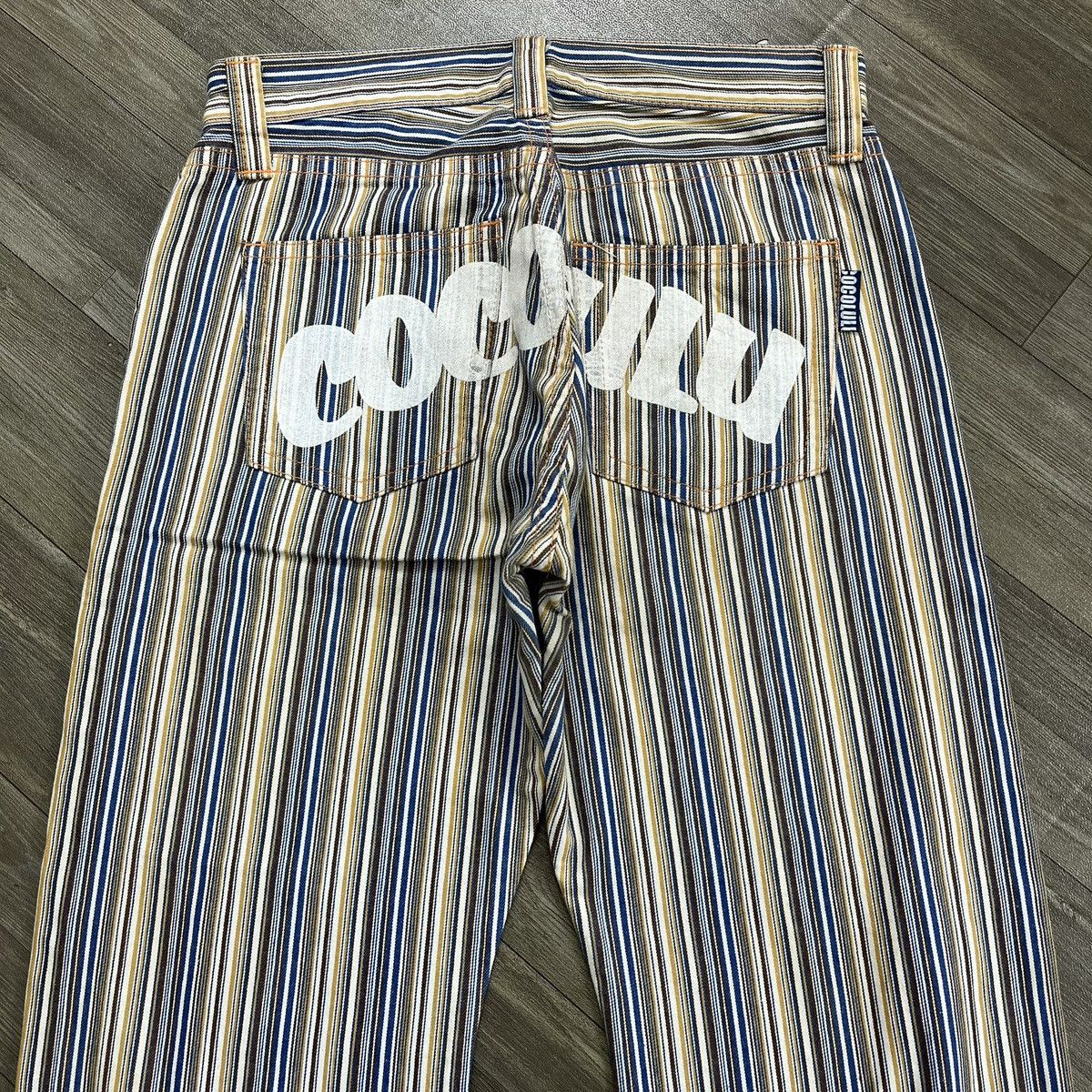 Japanese Brand 2000s Japanese Cocolulu Printed Striped Pants Size US 30 / EU 46 - 2 Thumbnail