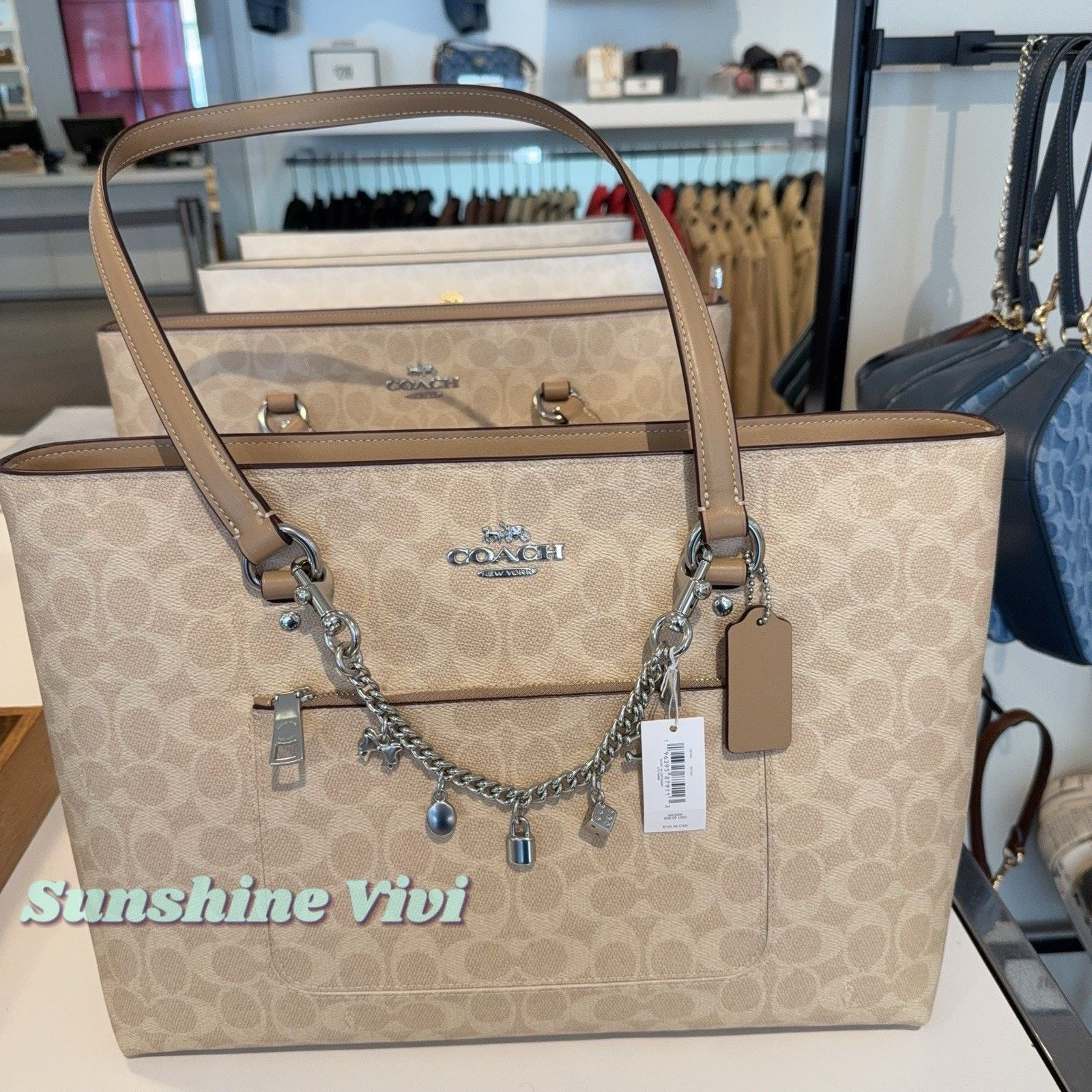 Coach NWT Bundle Coach Swagger Chain CBK40 CCD69 Station Tote Bag Size ONE SIZE - 1 Thumbnail