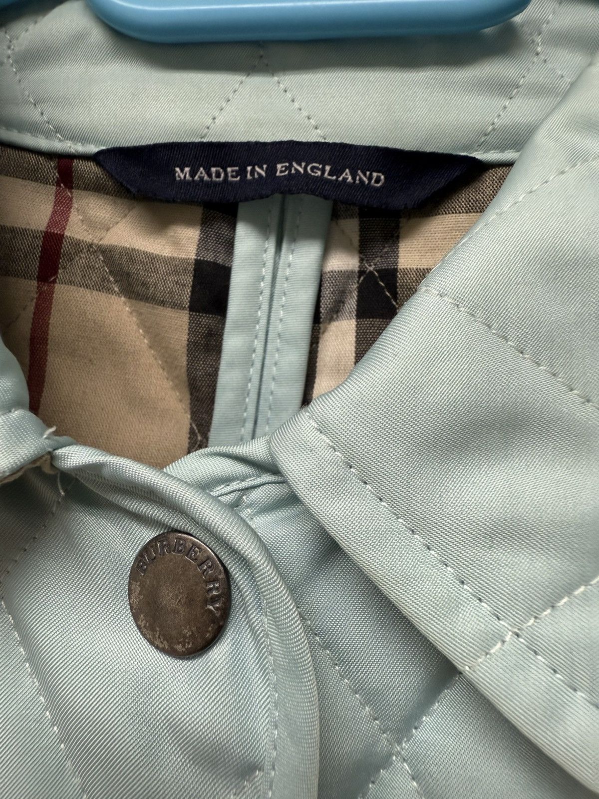 Burberry Classic Burberry Ladies Quilted Light Blue Jacket Size XS / US 0-2 / IT 36-38 - 8 Thumbnail