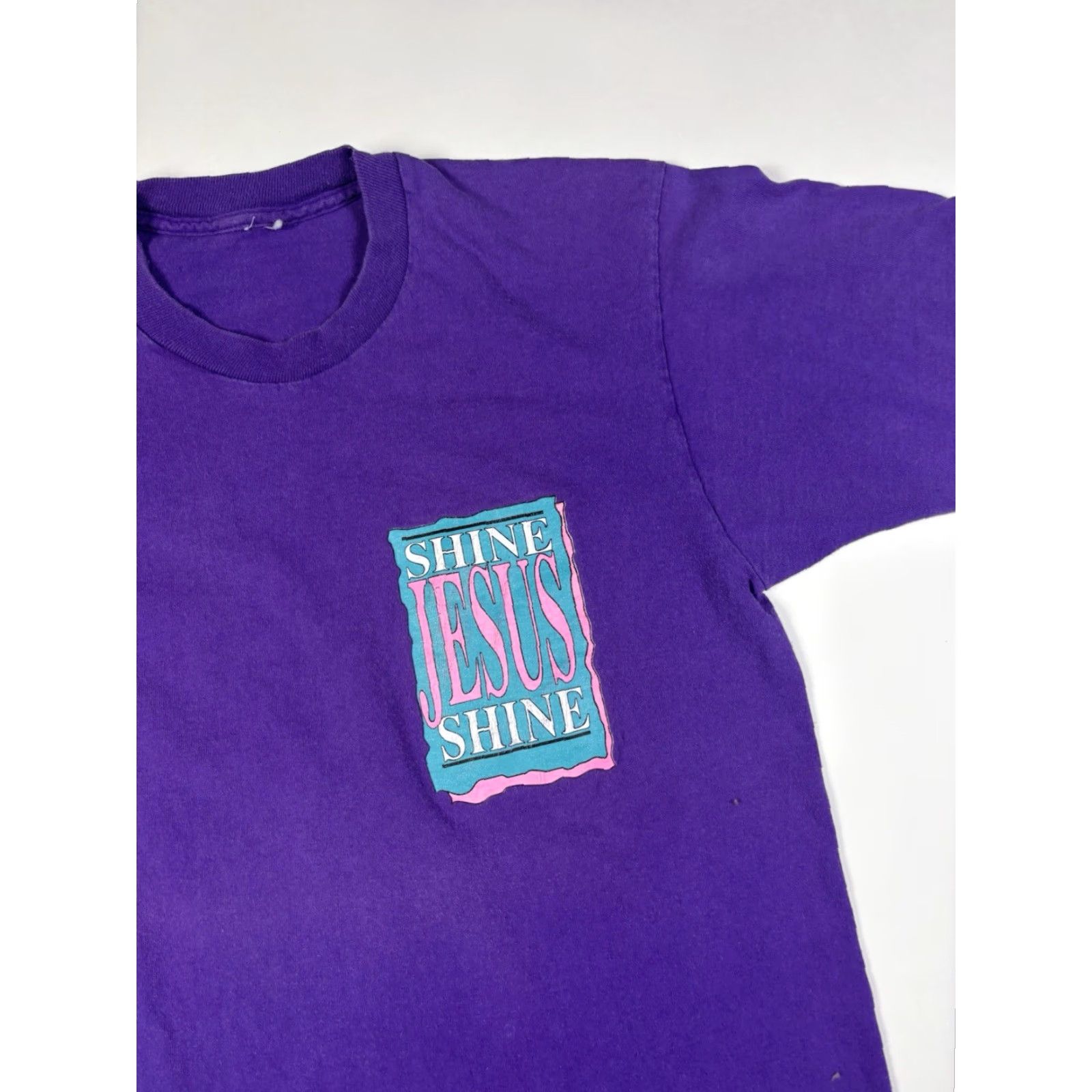 Anvil VINTAGE Anvil Shirt Men's L Purple 90s Religion God Event Church 90s American Size US L / EU 52-54 / 3 - 5 Thumbnail