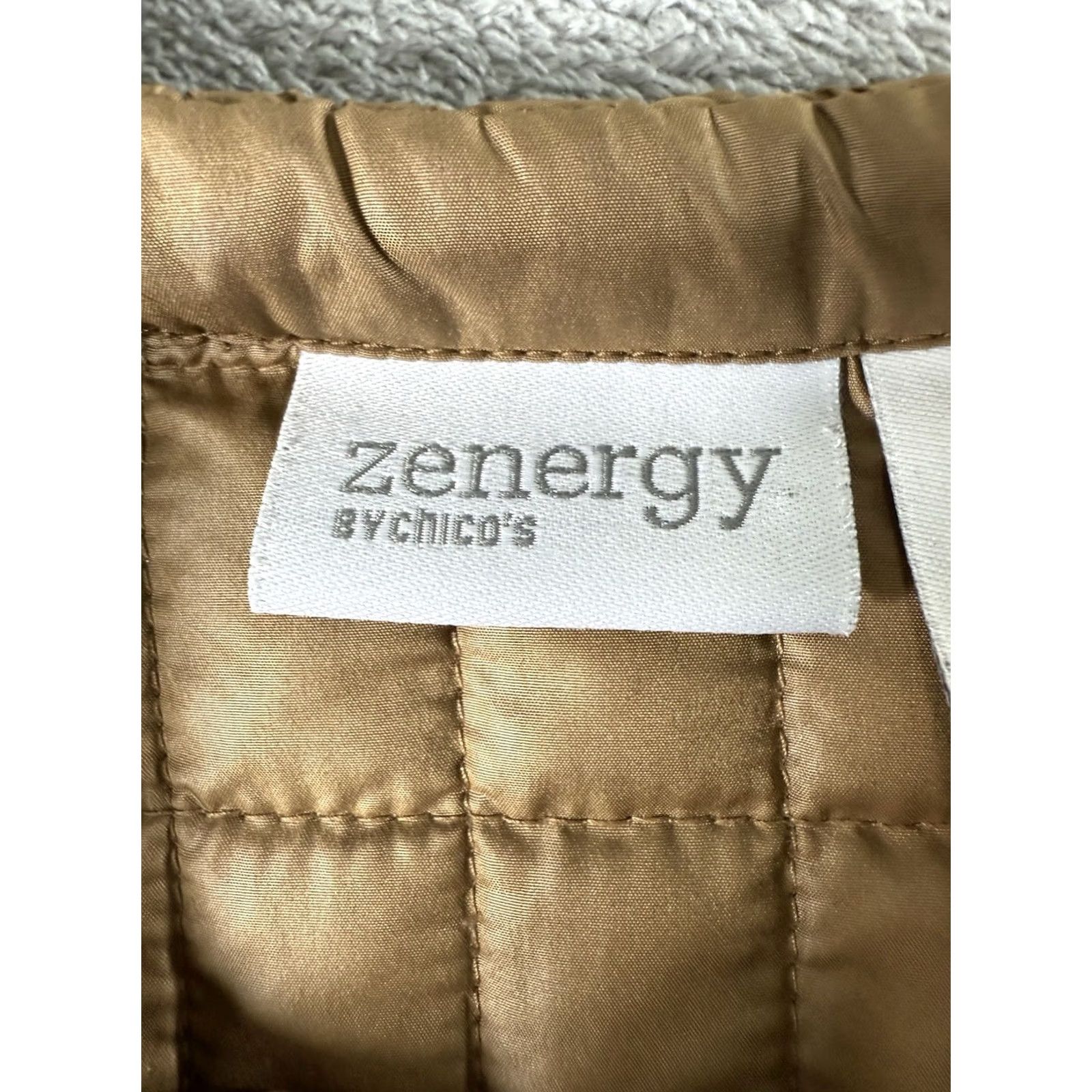 Vintage Chico'S Jacket Womens 1 Brown Zenergy Caramel Coat PLUS Quiet Luxury Minimal Workwear Size XS / US 0-2 / IT 36-38 - 3 Thumbnail