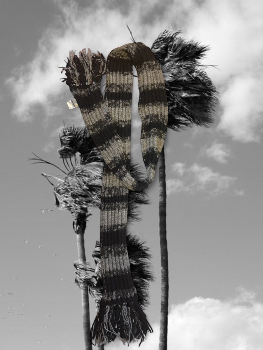 Dior × Hedi Slimane S/S 2005 Runway Fringe Scarf (SS05, Homme