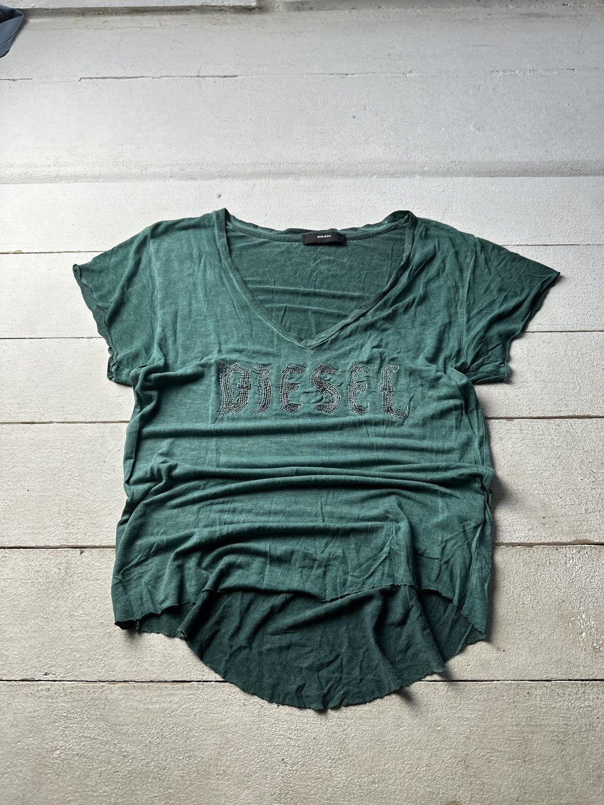 Diesel 🚨VINTAGE AVANT -GARDE DIESEL TEE LOGO Y2k OPIUM Size M / US 6-8 / IT 42-44 - 1 Thumbnail