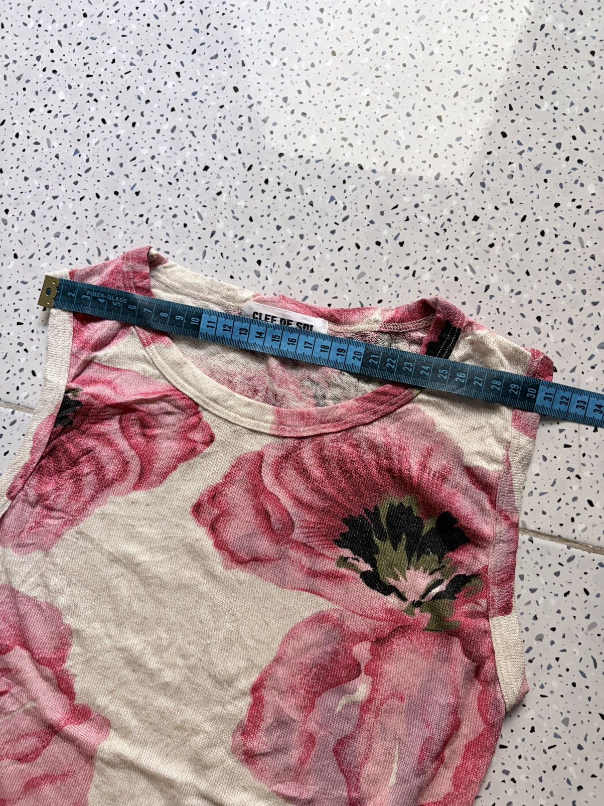 Japanese Brand Y2K Clef De Sol Women Rose Pattern Tanktop Size S / US 4 / IT 40 - 12 Thumbnail