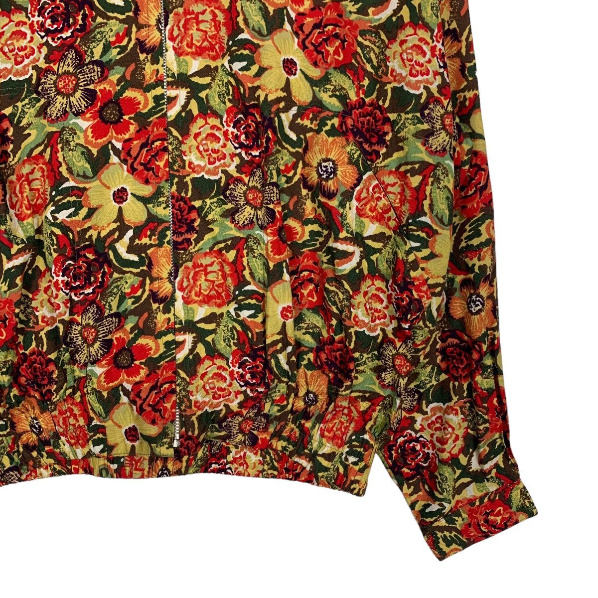 Japanese Brand HI-TECH Florals Design Zipper Hoodie Jacket #0877-C39 Size M / US 6-8 / IT 42-44 - 5 Thumbnail