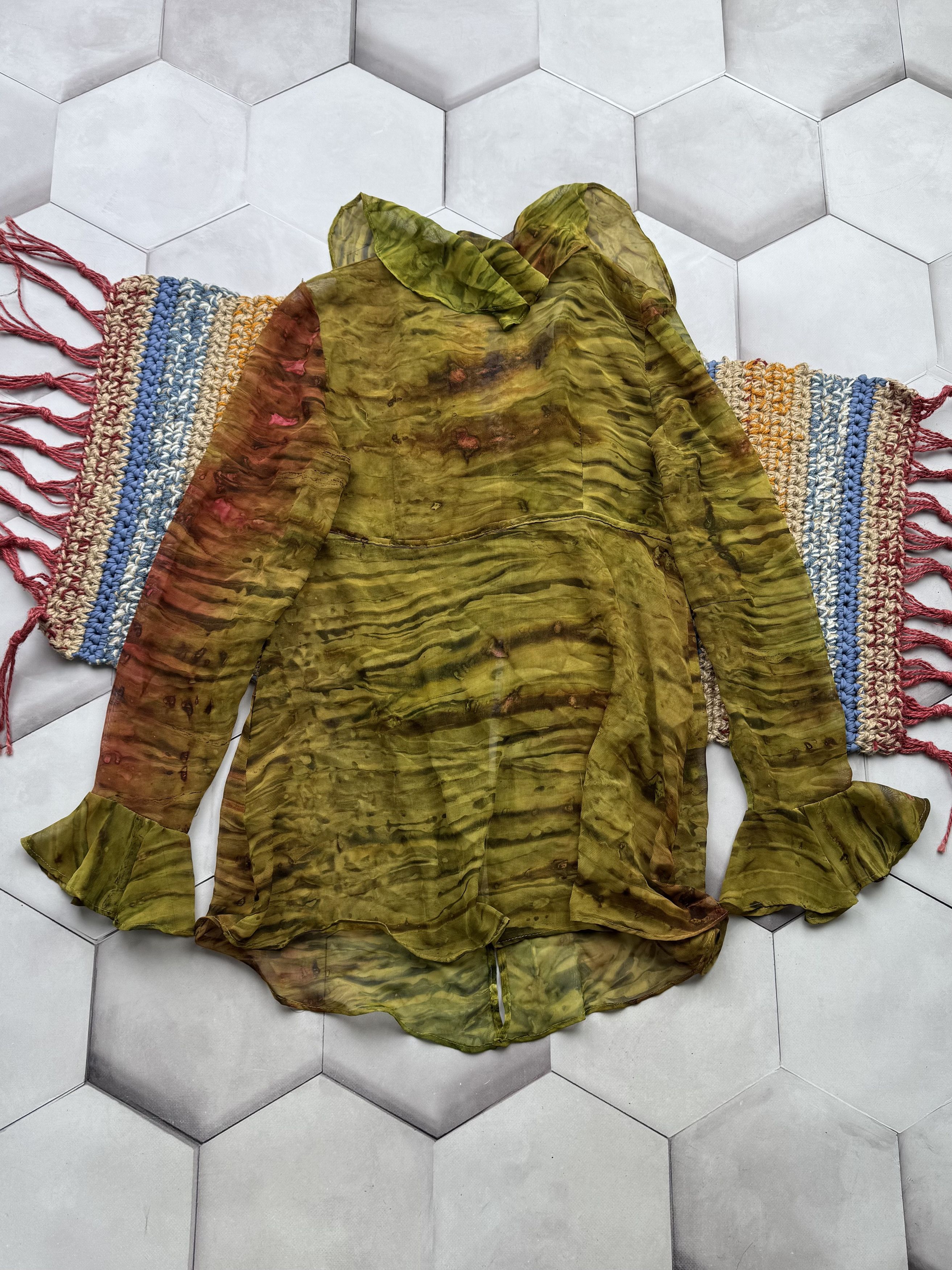 Japanese Brand Vintage Mesh Blouse Size L / US 10 / IT 46 - 6 Thumbnail