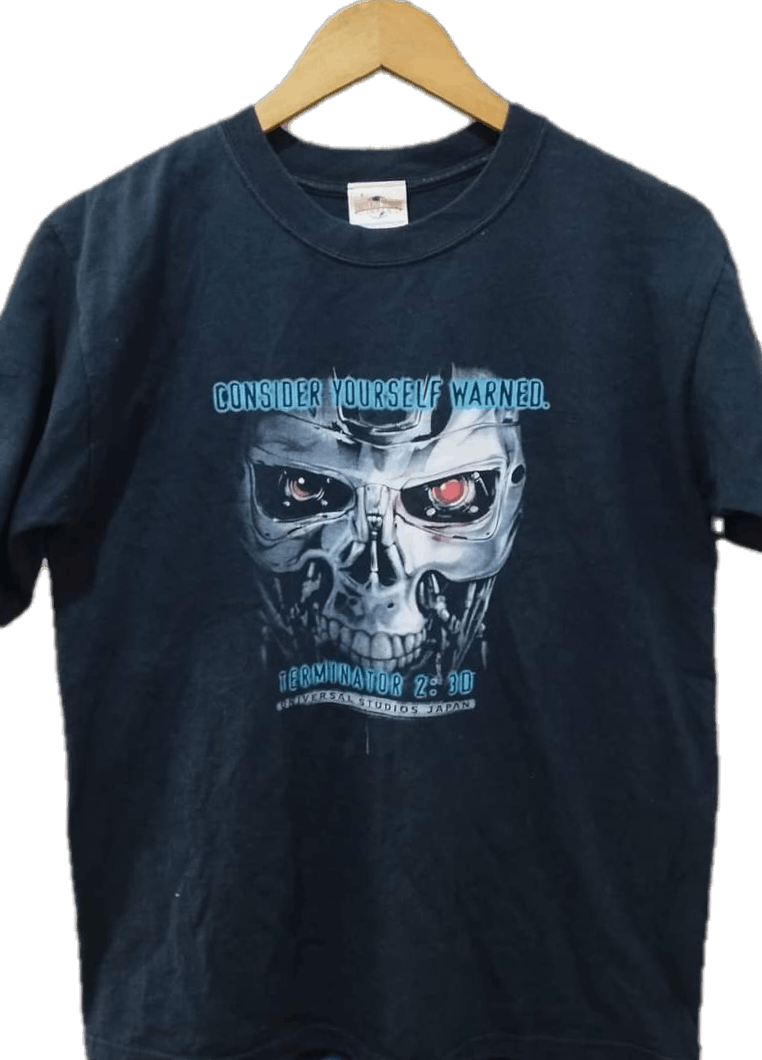 Universal Studios × Vintage VINTAGE 90s SHIRT TERMINATOR 2 Consider Yourself Warned Size US M / EU 48-50 / 2 - 1 Thumbnail