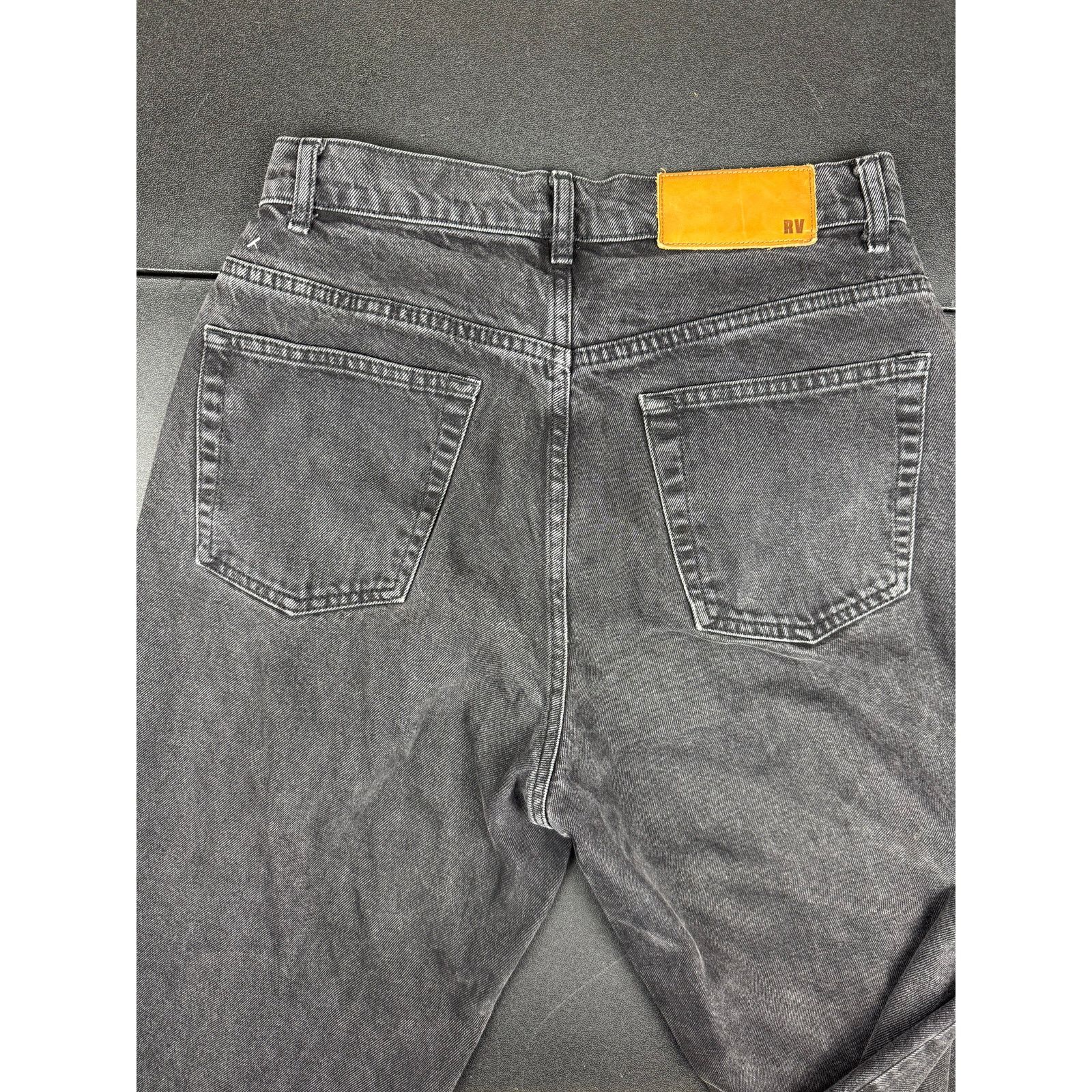 RVCA Vintage RV Black Denim Jeans – 90s / Y2K Straight Leg Size 30" / US 8 / IT 44 - 6 Thumbnail