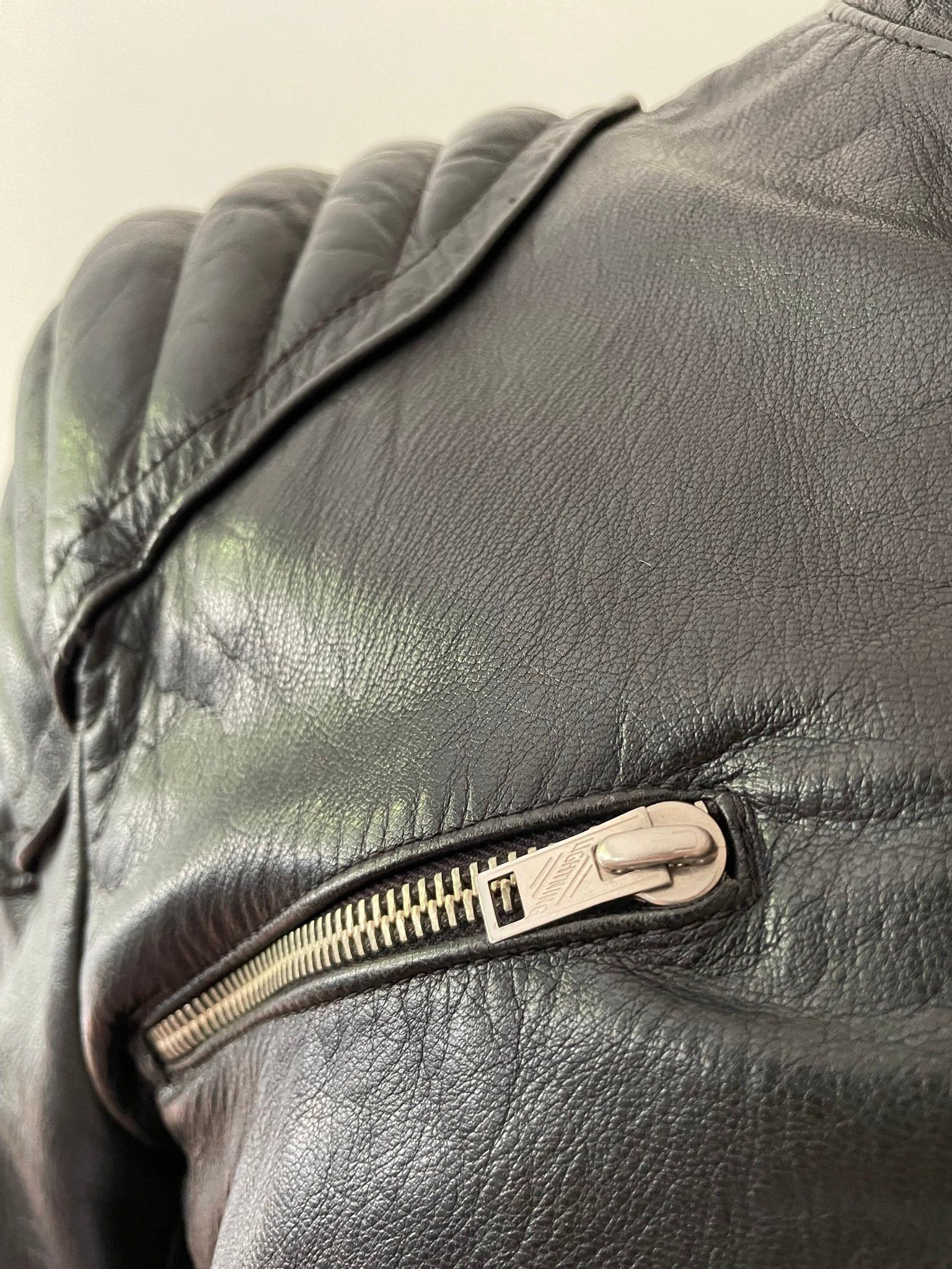 Vintage 1940's Motorcycle Goatskin Jacket - Small Size US S / EU 44-46 / 1 - 7 Thumbnail