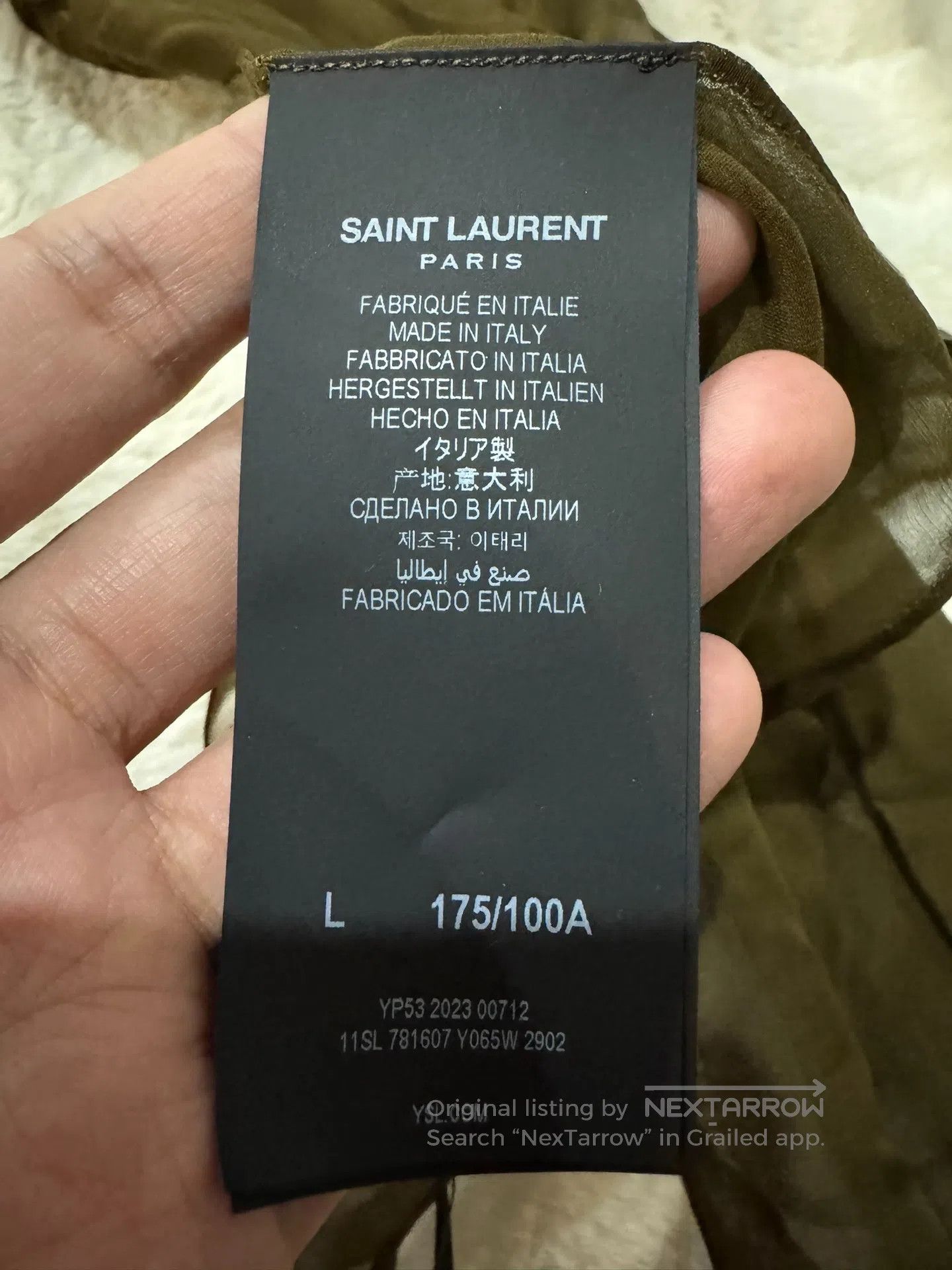 Saint Laurent Paris Saint Laurent Paris Silk Cascading Pleated Top| Size US L / EU 52-54 / 3 - 9 Thumbnail