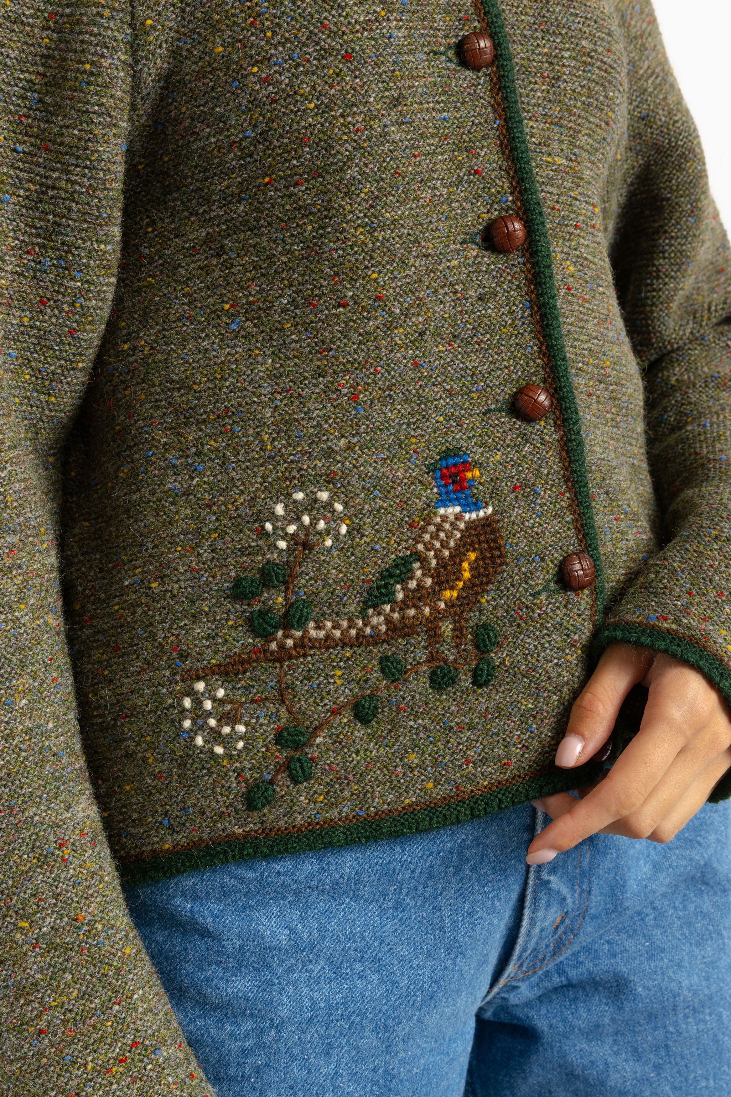Vintage vintage cardigan embroidered puffy sleeves cardigan 8686 Size S / US 4 / IT 40 - 9 Thumbnail