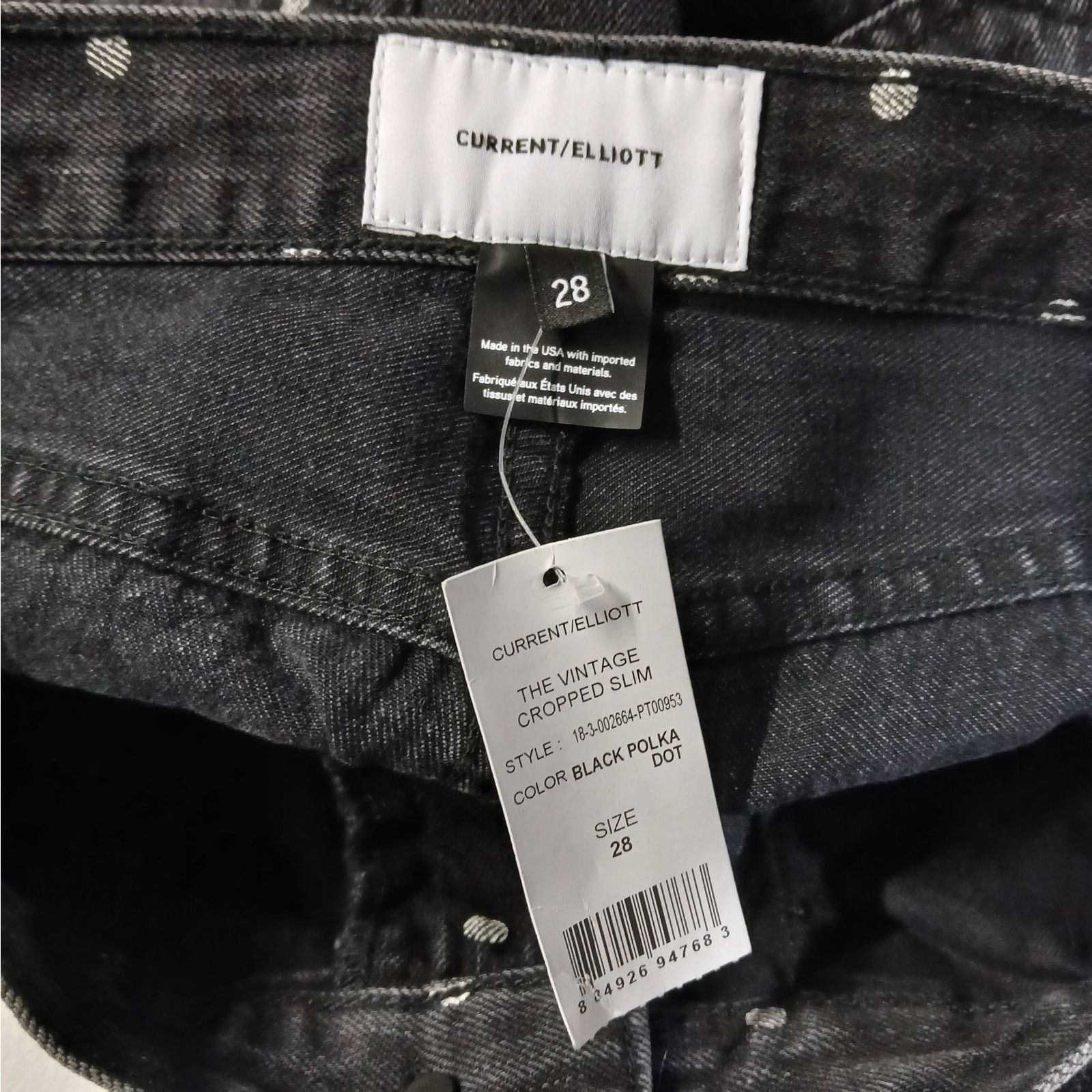 Current/Elliot Current/Elliott The Vintage Crop Slim Denim Jeans Women 28 Size 28" / US 6 / IT 42 - 7 Thumbnail