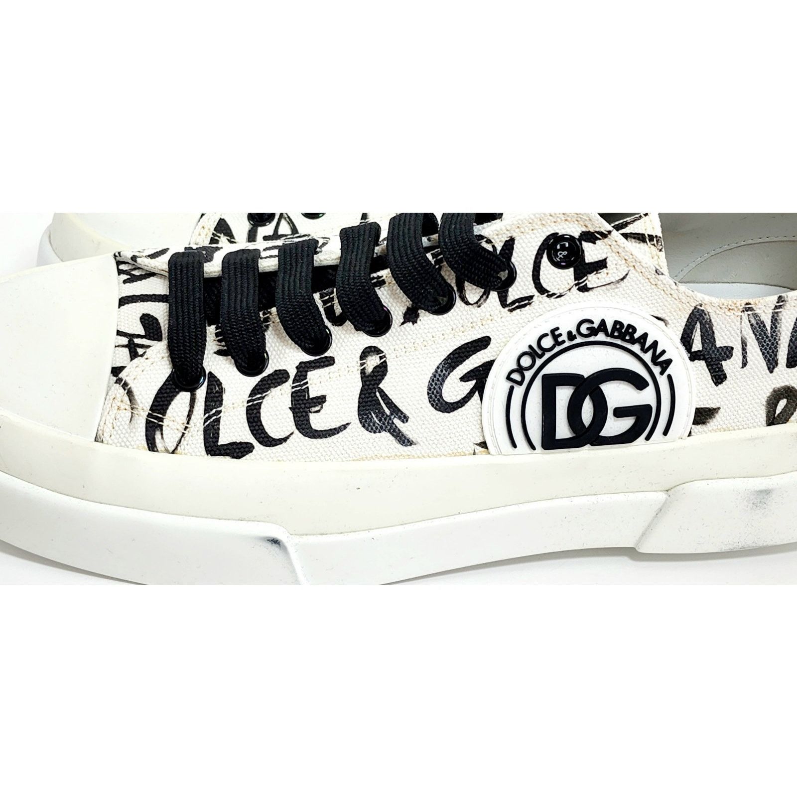 Dolce & Gabbana DOLCE & GABBANA PORTOFINO Crystal DG Logo White US 9. EU 42 Size US 9 / IT 39 - 7 Thumbnail