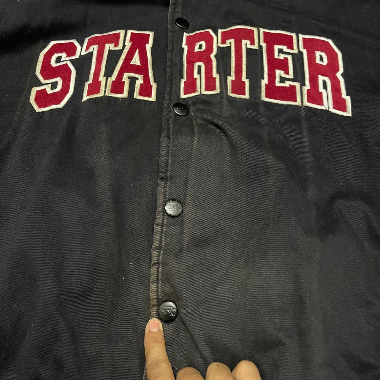 Starter Vintage Starter Embroidered Bomber Jacket Sherpa Linning Size US L / EU 52-54 / 3 - 8 Thumbnail
