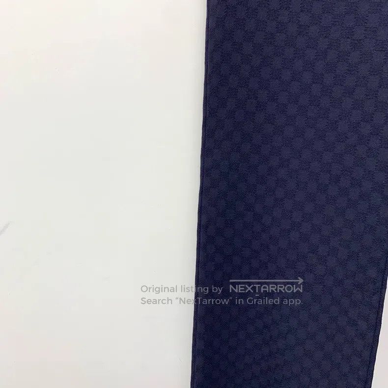 Gucci gucci Dark blue checkerboard wool casual wide-leg trousers Size US 26 / EU 42 - 4 Thumbnail