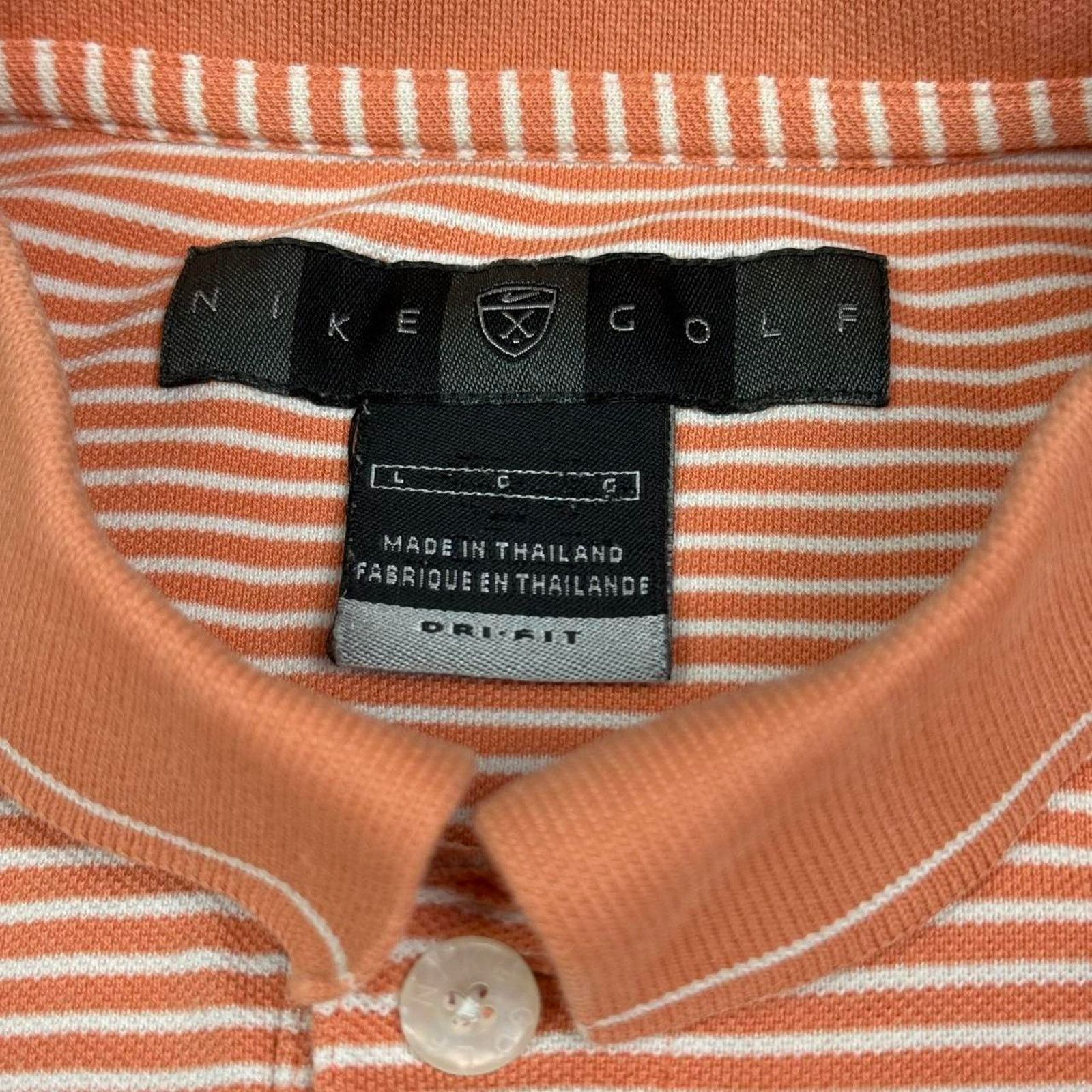 Nike Nike Gold Polo Shirt Short Sleeve y2k Orange White Size L Size US L / EU 52-54 / 3 - 3 Thumbnail