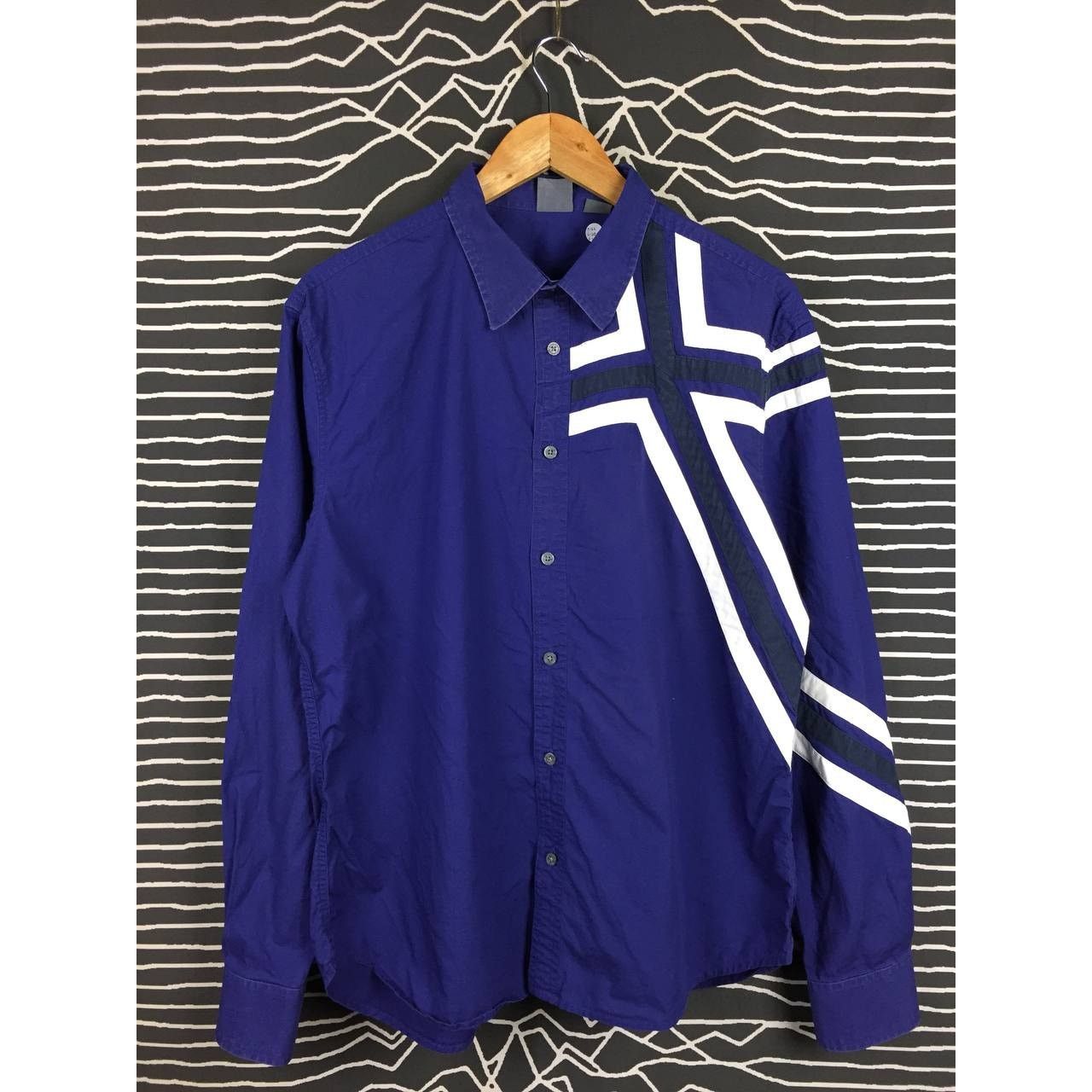 Armani Exchange Armani Exchange AX Bold Stripe Longsleeve Shirt Size L Size US L / EU 52-54 / 3 - 1 Thumbnail