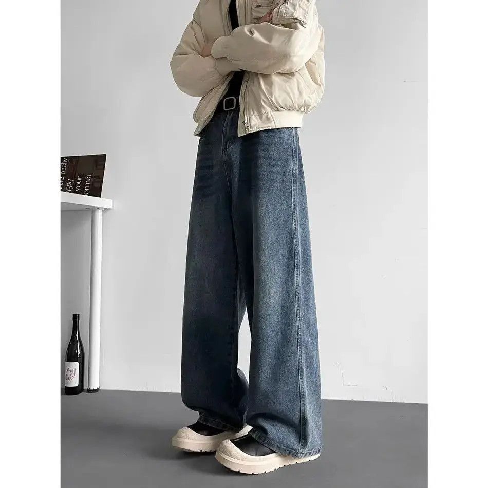 Japanese Brand Retro loose straight leg casual jeans Size US 32 / EU 48 - 3 Thumbnail
