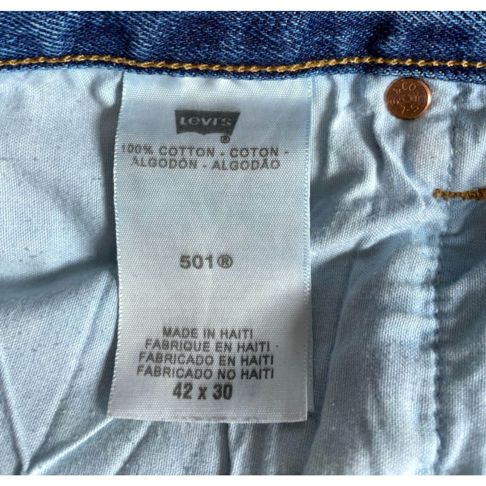 Levi's VINTAGE Levi's 501 Jeans Men 40 x 29.5 Blue Denim 2010 Straight Leg 5-Pocket Design Men Size US 40 / EU 56 - 4 Thumbnail