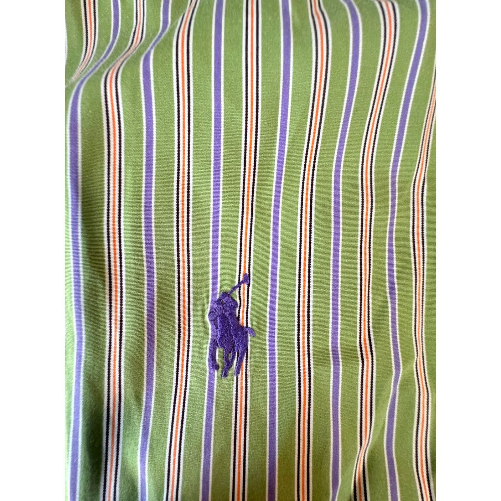 Ralph Lauren Ralph Lauren 120's Poplin Long Sleeve Button Down Men's XL Striped Shirt Cotton Size US XL / EU 56 / 4 - 3 Thumbnail