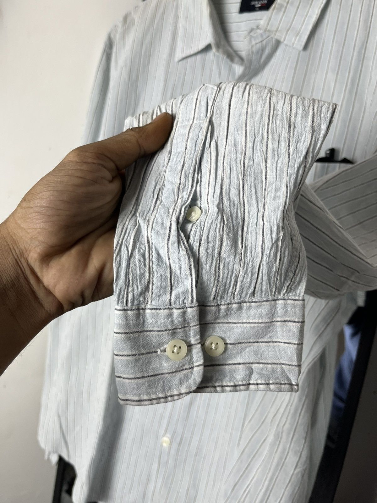 Issey Miyake delete soon💥Polham striped button up shirt Size US XL / EU 56 / 4 - 5 Thumbnail