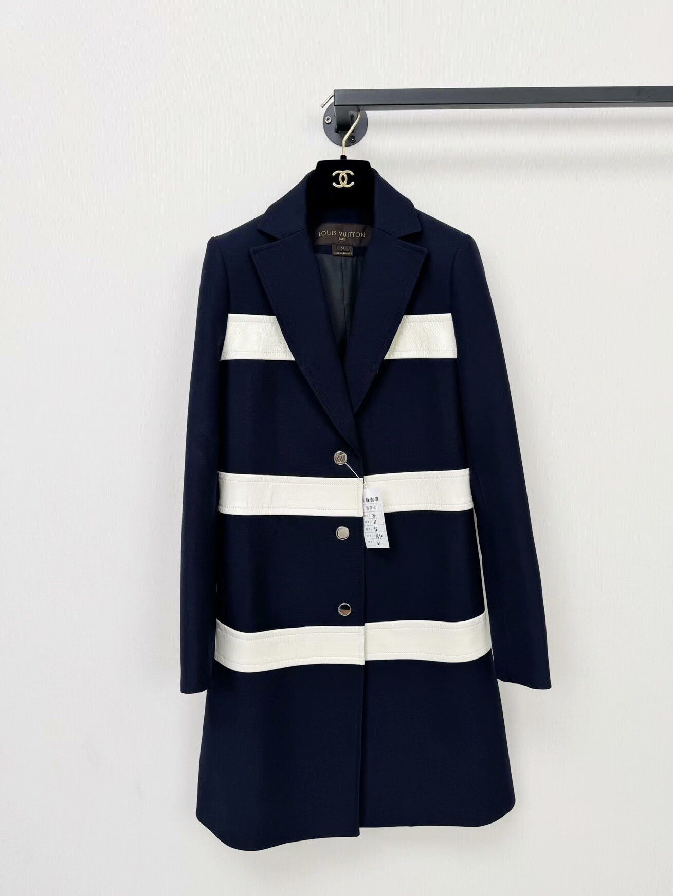 Louis Vuitton Louis Vuitton LV wool patchwork leather coat Size S / US 4 / IT 40 - 1 Thumbnail