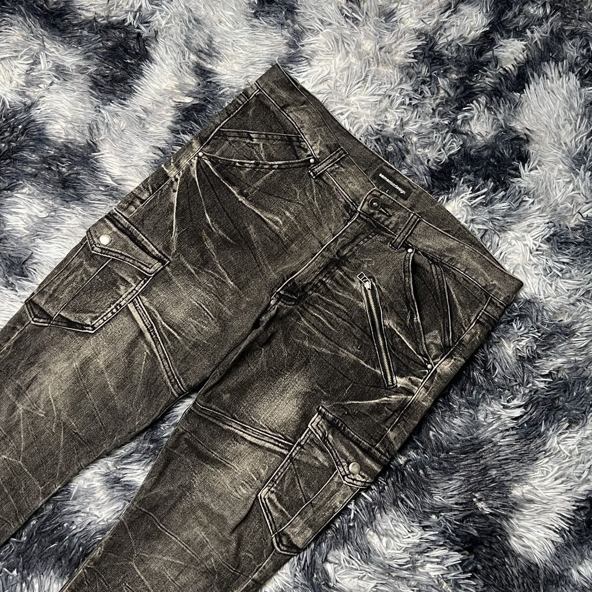 semanticdesign Semantic Design Japanese Brand Denim Cargo Pants Size US 33 - 3 Thumbnail