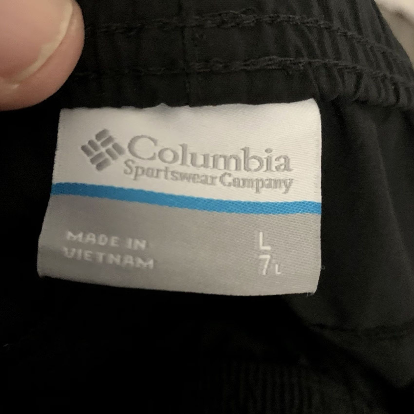 Vintage Columbia Sportswear Shorts Mens Large Black Lightweight Pull-On One Pocket Size US 33 - 2 Thumbnail