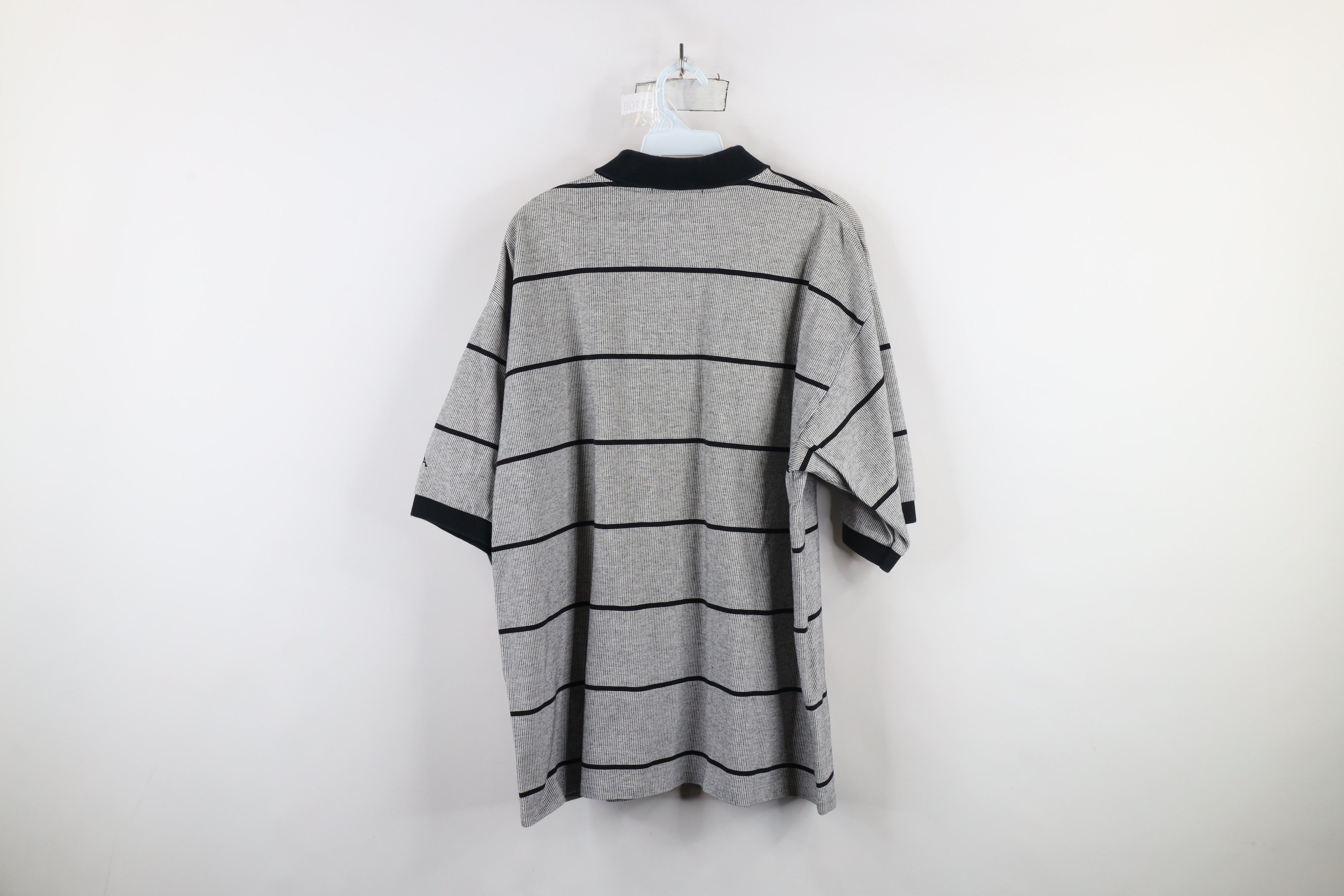 Vintage Vintage 90s Disney Striped Knit Mickey Mouse Golf Polo Shirt Size US L / EU 52-54 / 3 - 9 Thumbnail