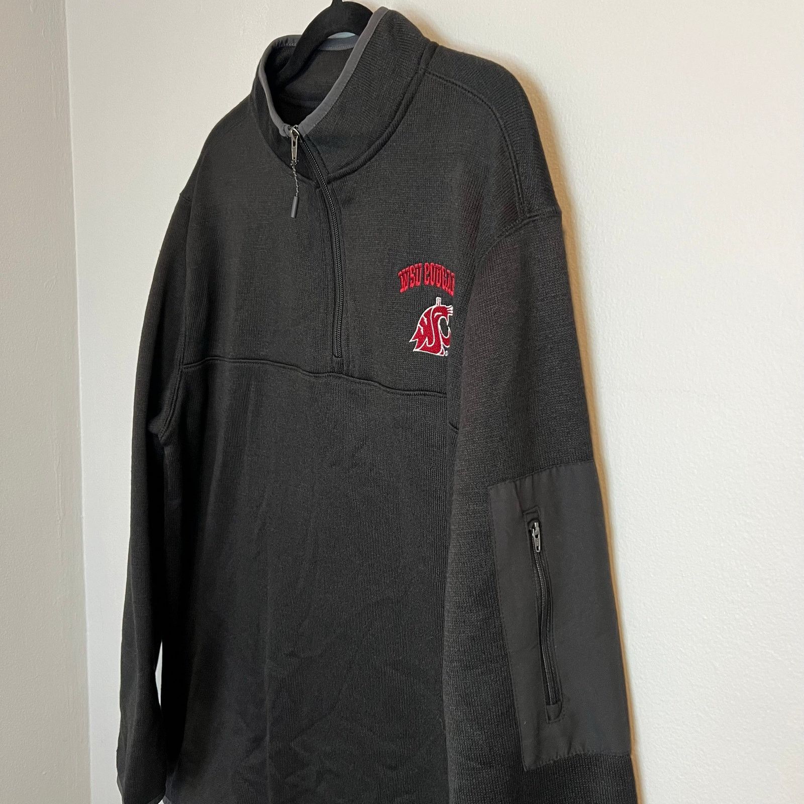 Champion WSU Cougars Champion Quarter Zip Fleece Jacket Size XL NWT Size US XL / EU 56 / 4 - 8 Thumbnail