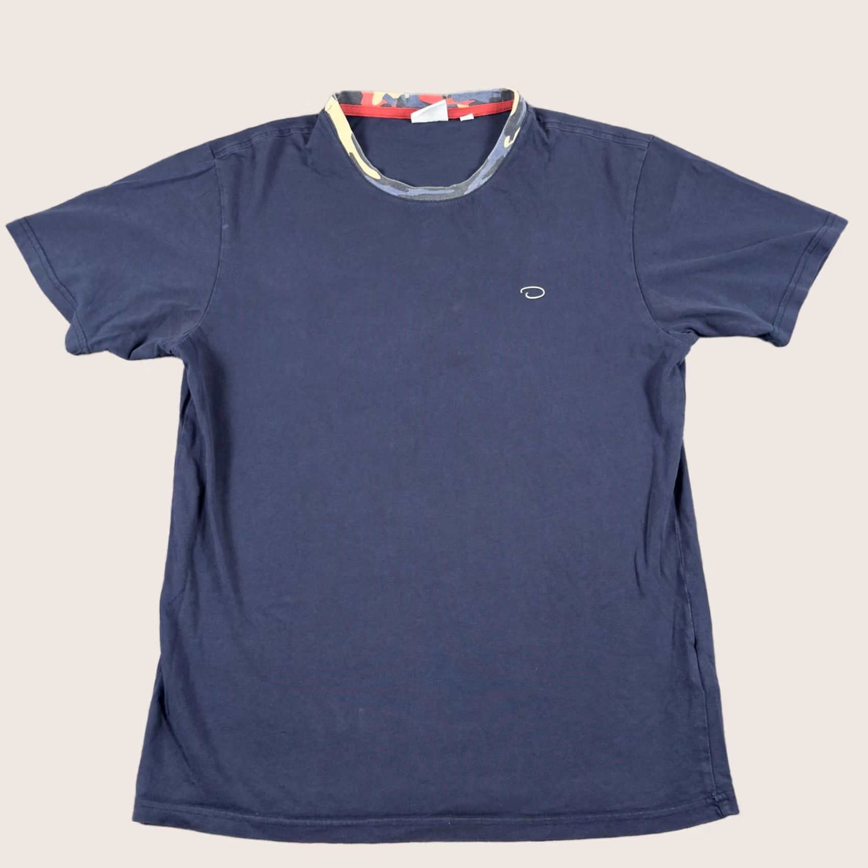 Oscar De La Renta Oscar De La Renta Shirt Mens Medium Blue Crewneck Tee T-Shirt Camo Size US M / EU 48-50 / 2 - 1 Thumbnail