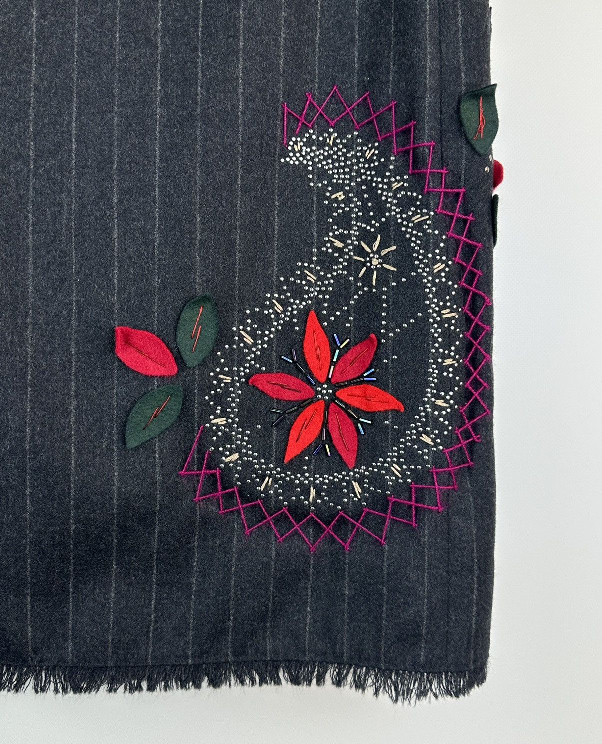 Max Mara Sportmax by Max Mara Wool Pinstripe Skirt US 10 Paisley Size 32" / US 10 / IT 46 - 2 Thumbnail