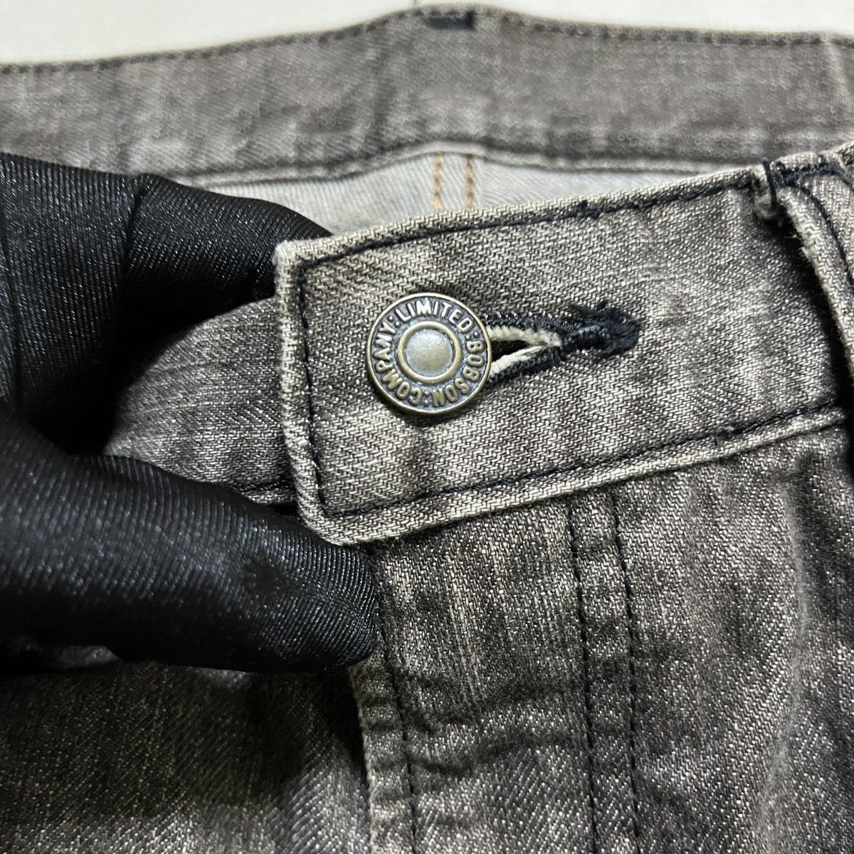 If Six Was Nine × Japanese Brand Vintage Crack Wash Rust Bobson Baggy Jeans Size US 35 - 4 Thumbnail
